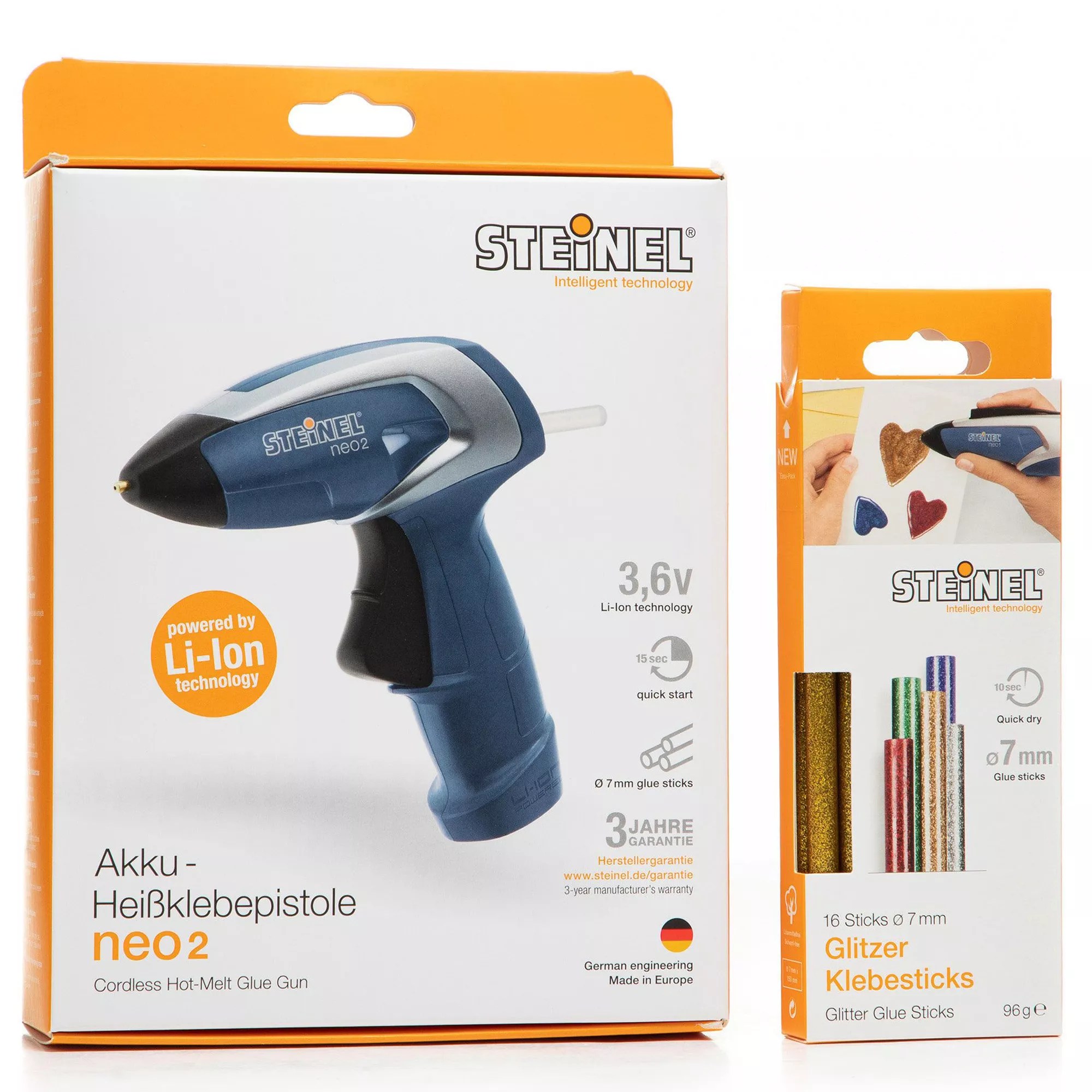 STEINEL® Akku-Heißklebepistole 30min. Dauerbetrieb inkl. Klebesticks