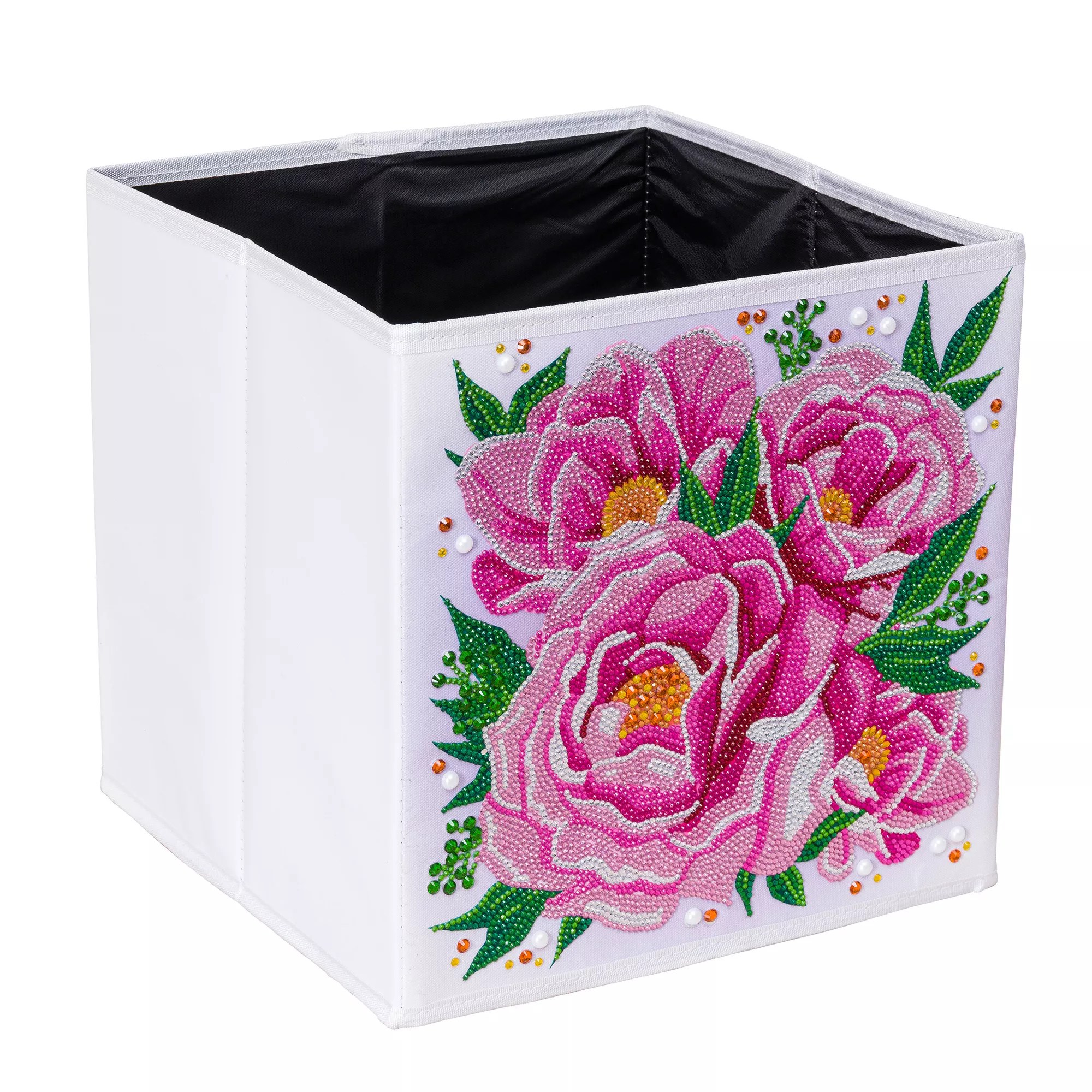 CRAFT BUDDY Diamond Painting Aufbewahrungsbox Pfingsrose ca. 30x30cm, 8tlg. QVC.de