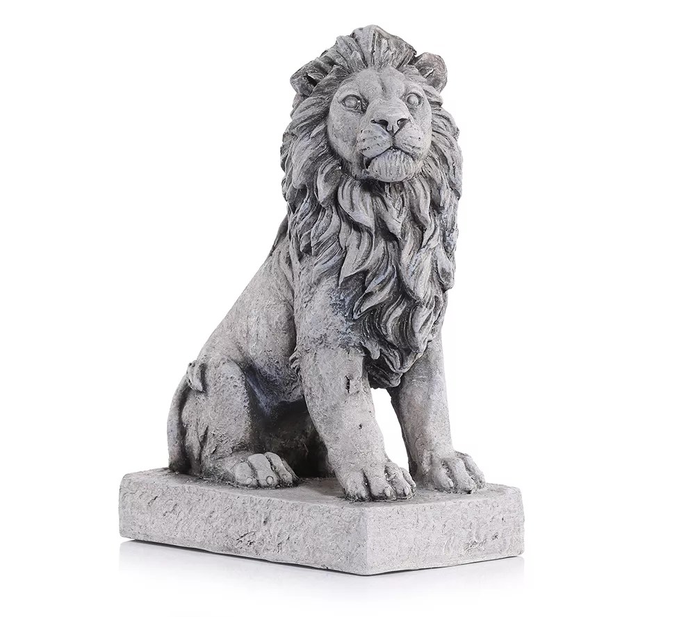 GARTEN CHIC Stone Art Löwe detailgetreu ca. 27x15x36cm QVC.de