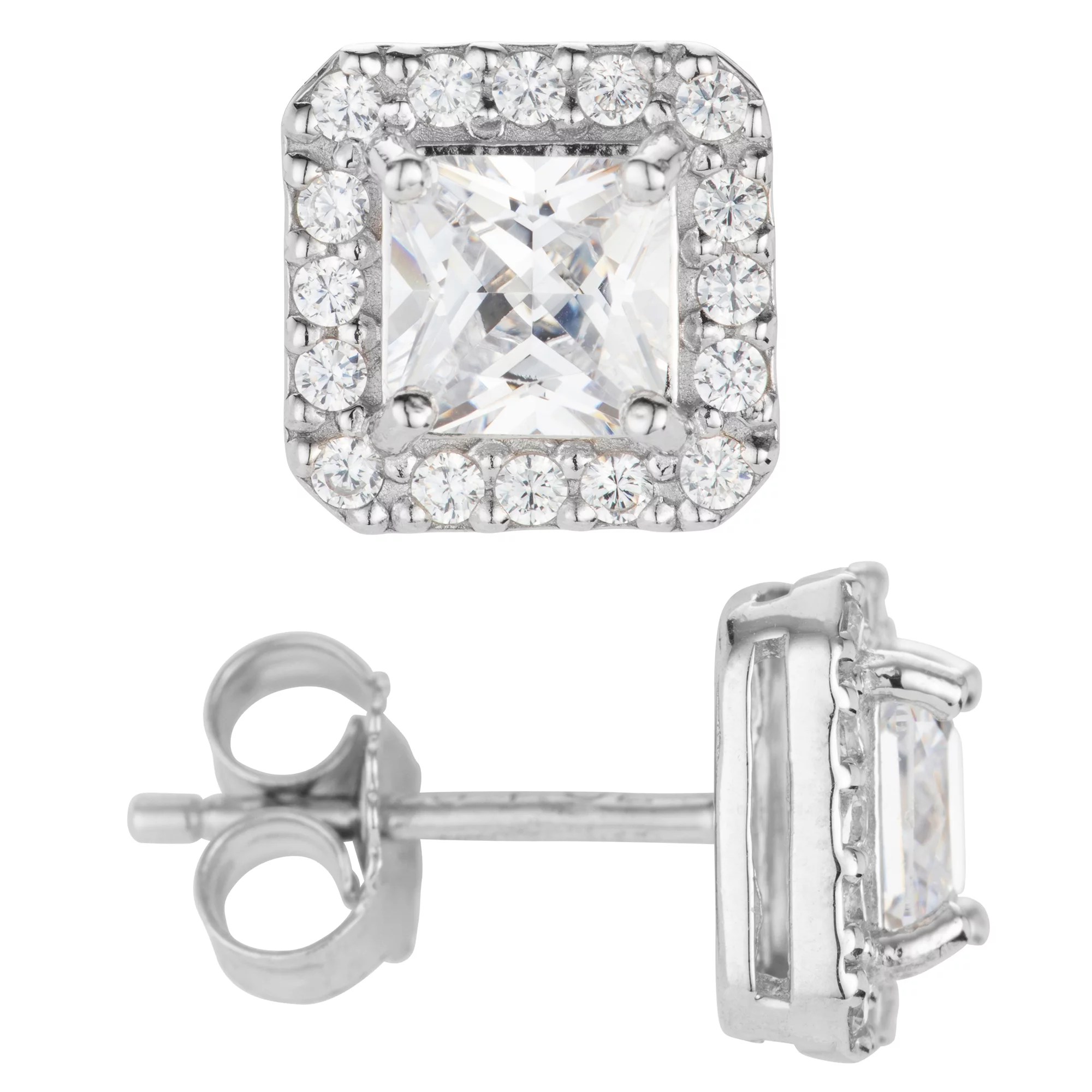 DIAMONIQUE® Ohrstecker mind. = 1,28ct Schliffmix Silber rhodiniert QVC.de