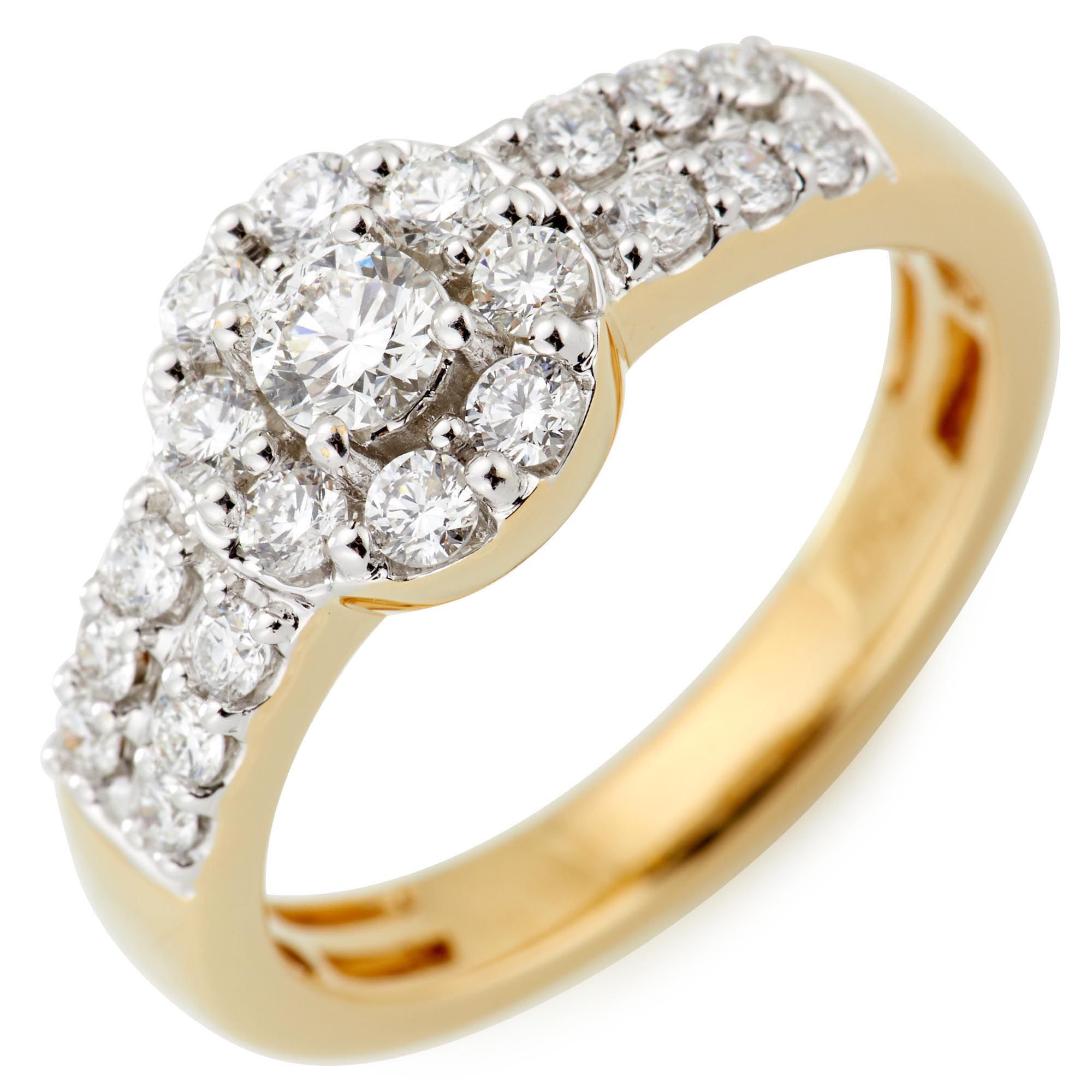 CANADIAN DIAMONDS Ring 21 Brillanten zus. ca. 0,75ct Gold 750 QVC.de
