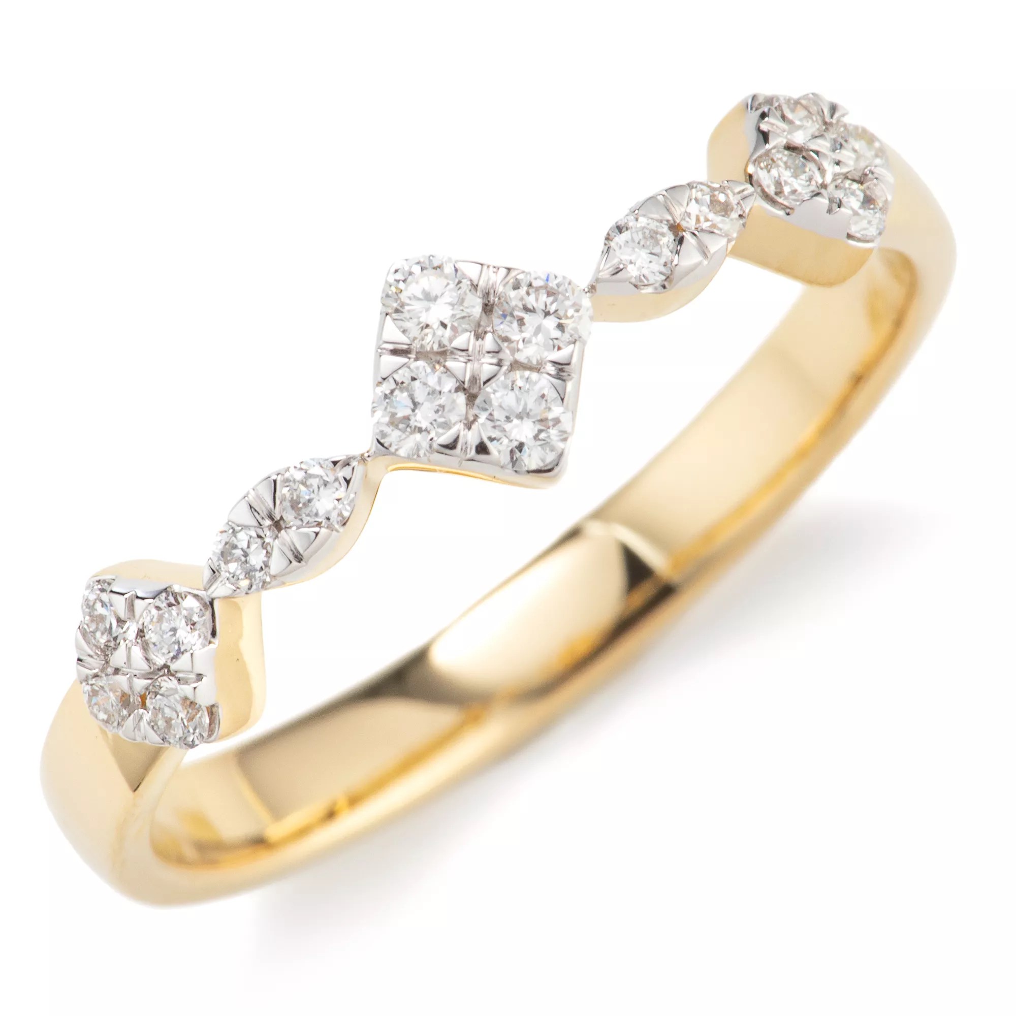 CANADIAN DIAMONDS Ring 16 Brillanten zus. ca. 0,25ct Gold 750 QVC.de