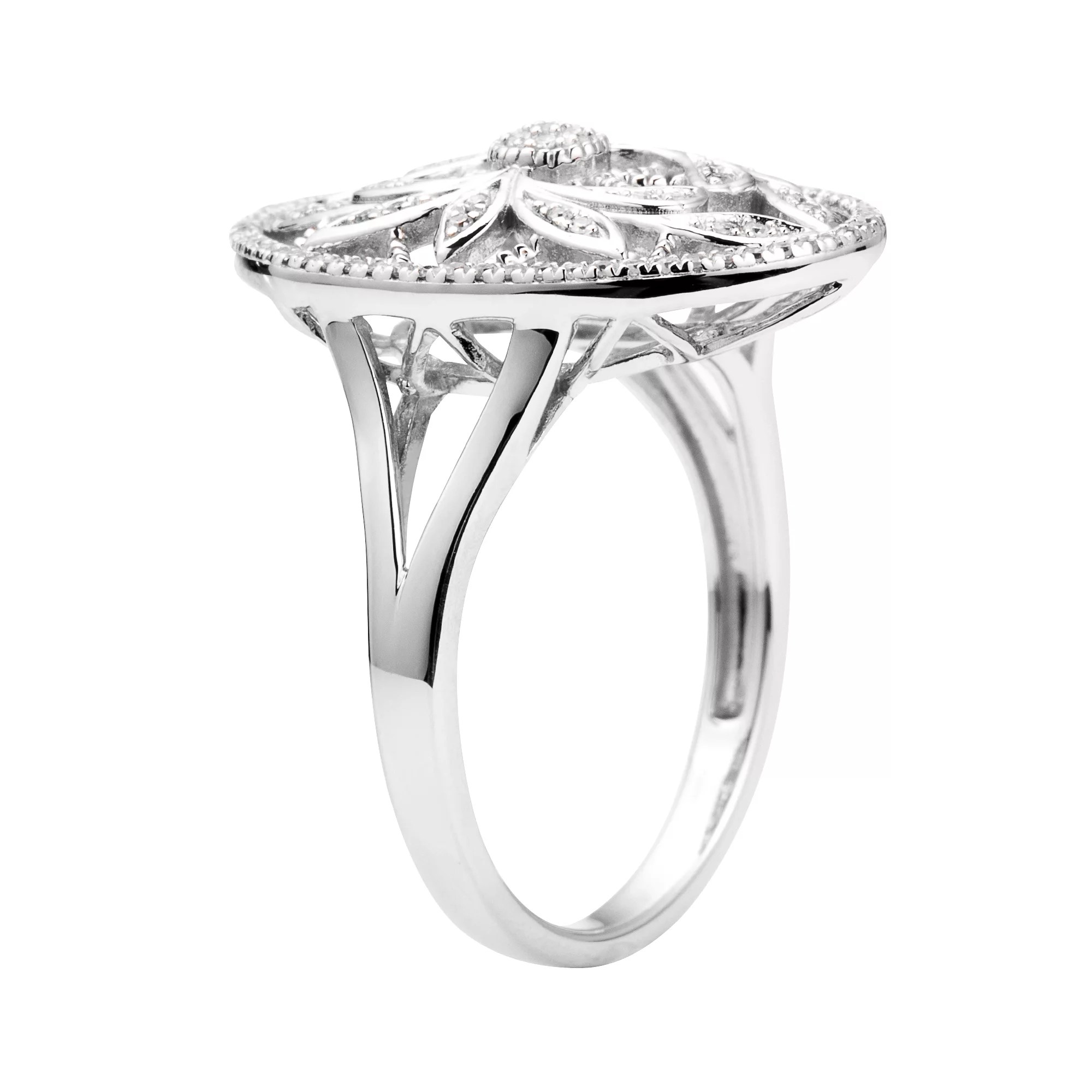 ART DECO DIAMONDS Ring 95 Diamanten zus. ca. 0,20ct Silber 925 QVC.de