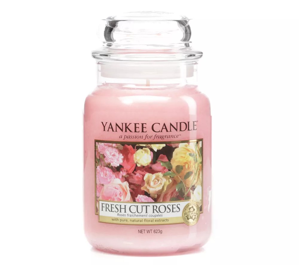 YANKEE CANDLE® Duftkerze Fresh Cut Roses 1 Large Jar 623g Brenndauer