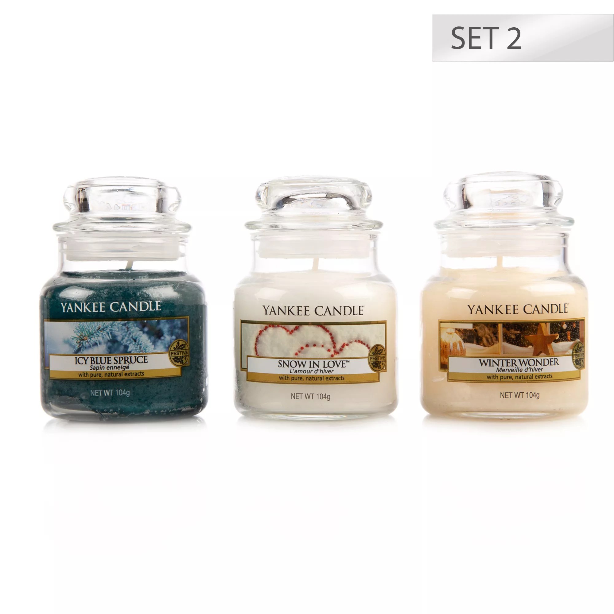 YANKEE CANDLE® Duftkerzen im Apothekerglas Weihnachtsdüfte je Glas 104g