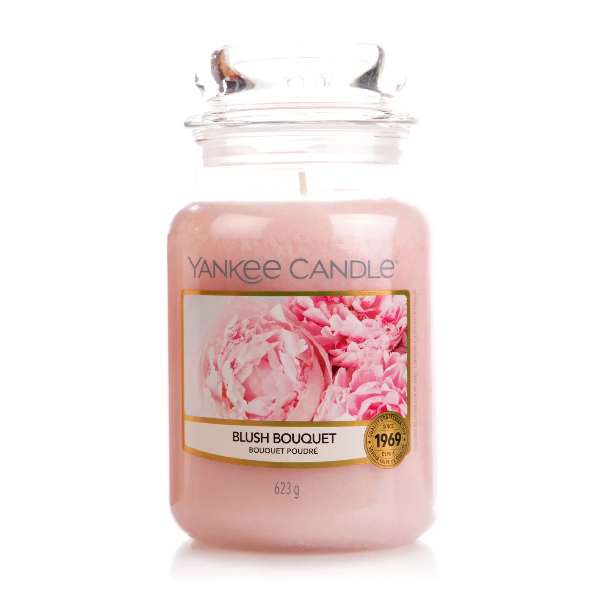 YANKEE CANDLE® Duftkerze Blush Bouquet 1 Large Jar 623g Brenndauer 110 150h QVC.de
