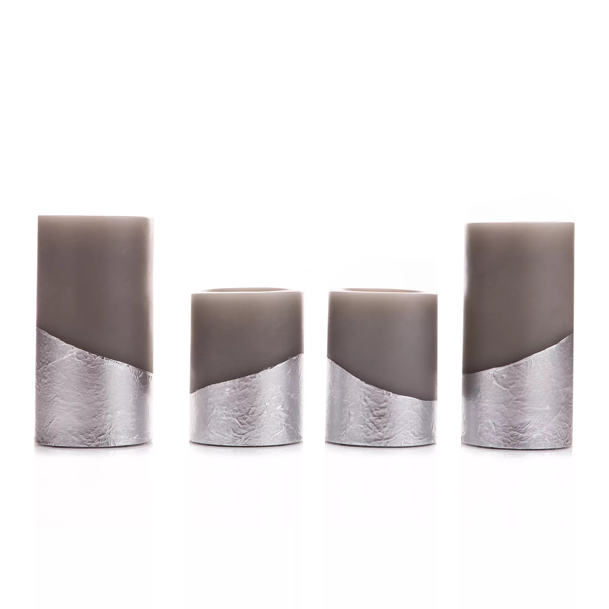 ELAMBIA LEDKerzenSet schwarzer Docht Timerfunktion Höhe 10 & 15cm