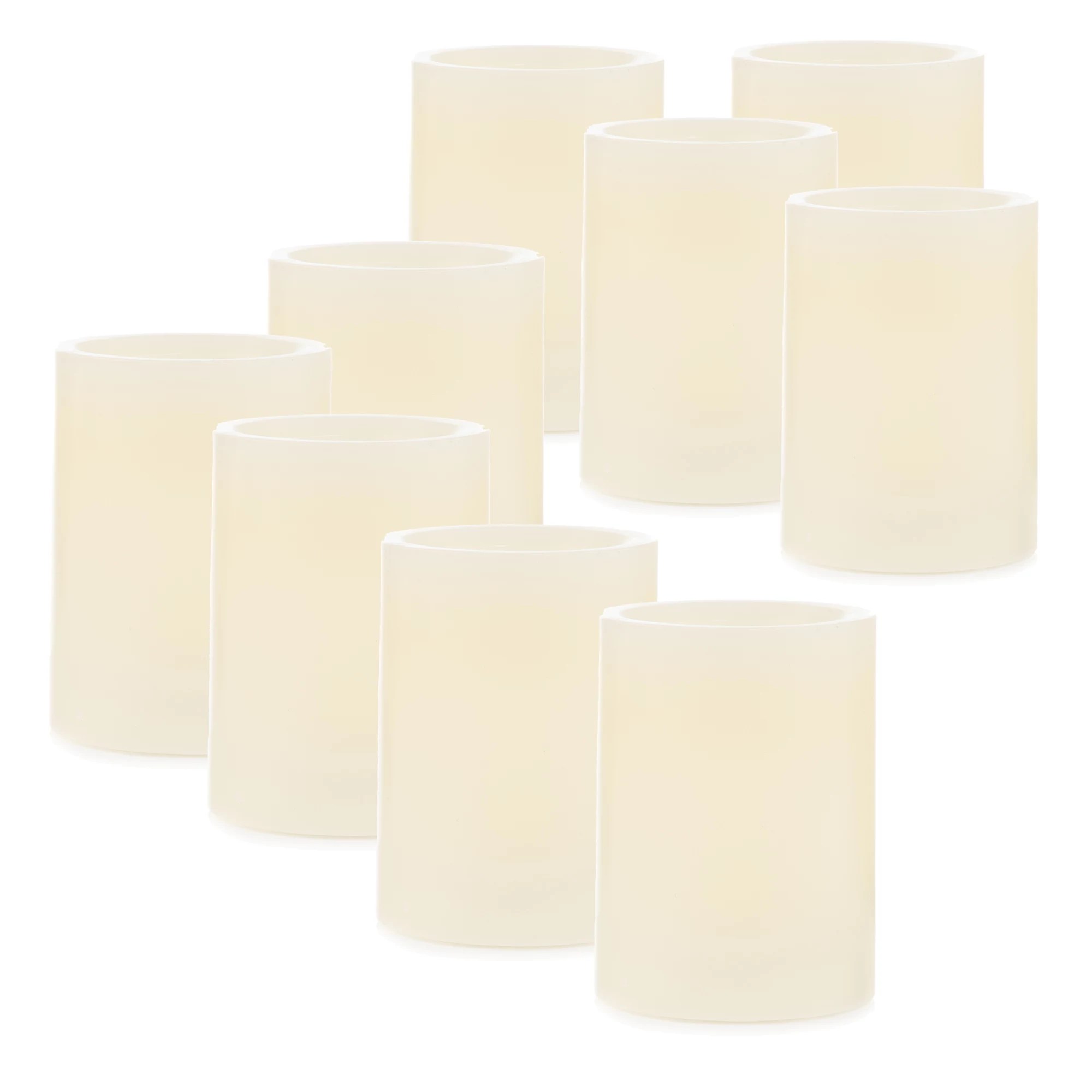 ELAMBIA 9 LEDKerzen schwarzer Docht 5hTimerfunktion Höhe ca. 10cm