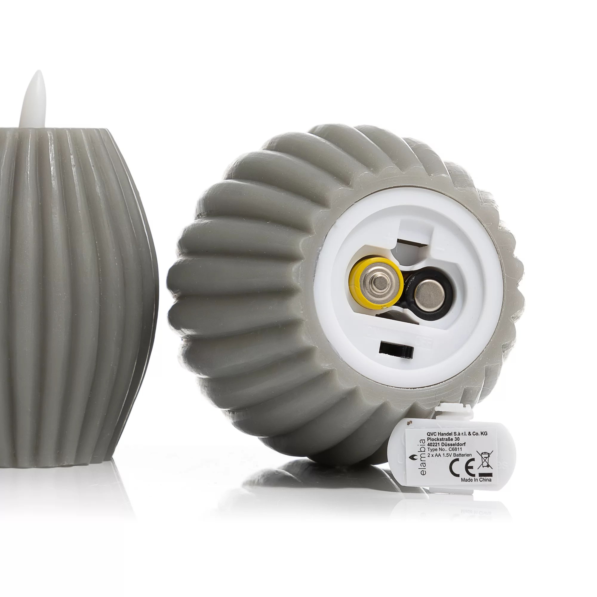 ELAMBIA 2 LEDKerzen Fassform Flamme Luma Timer, H. 10 & 15cm QVC.de