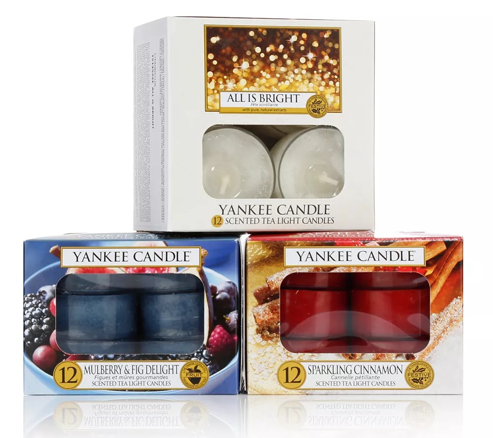 YANKEE CANDLE® Duftkerzen TeelichterSet Winterfreude 36tlg. QVC.de