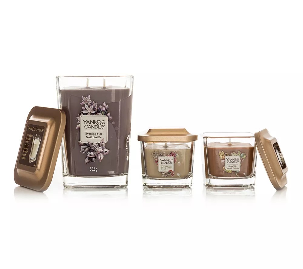 YANKEE CANDLE® DuftkerzenSet Elevation Collection Brenndauer ca. 136h