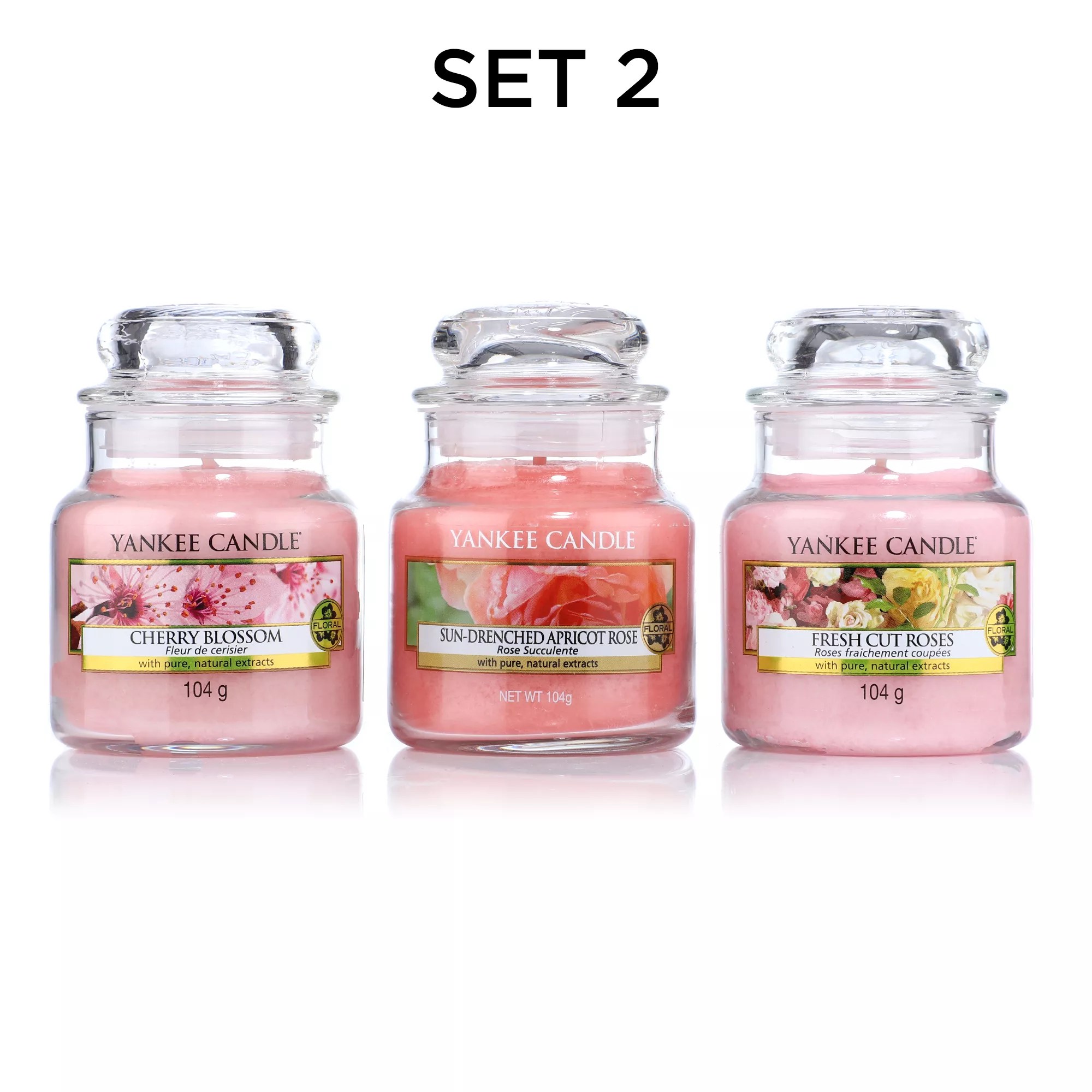 YANKEE CANDLE® DuftkerzenSet Frühjahrsdüfte 3 Small Jars je 104g