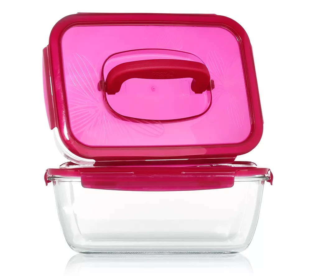 LocknLock 2 Vorratsdosen Borosilikatglas mit Tragegriff 2x 2,9L Volumen