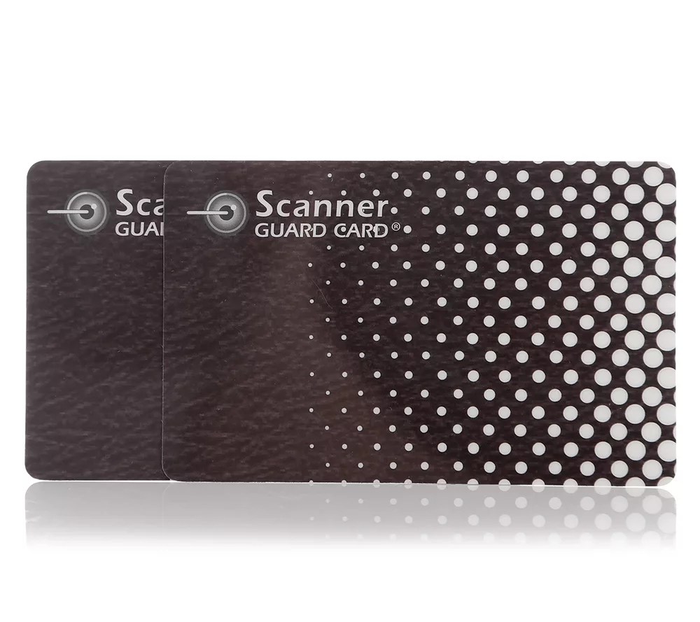 SCANNER GUARD RFIDSchutzkarten für Portemonnaie 2 Stück QVC.de