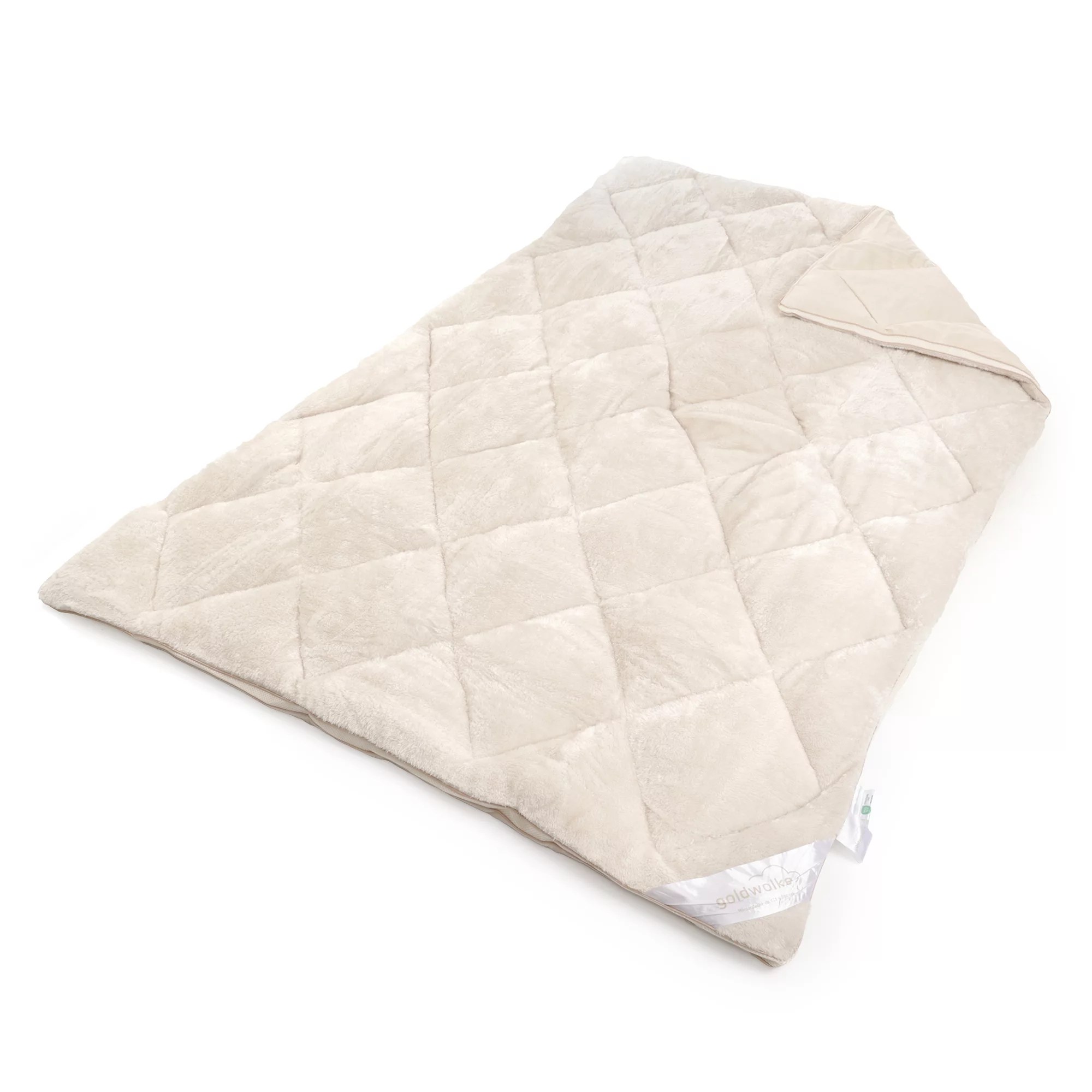 GOLDWOLKE Winterdecke Teddyfell ohne Bettwäsche verwendbar Farb