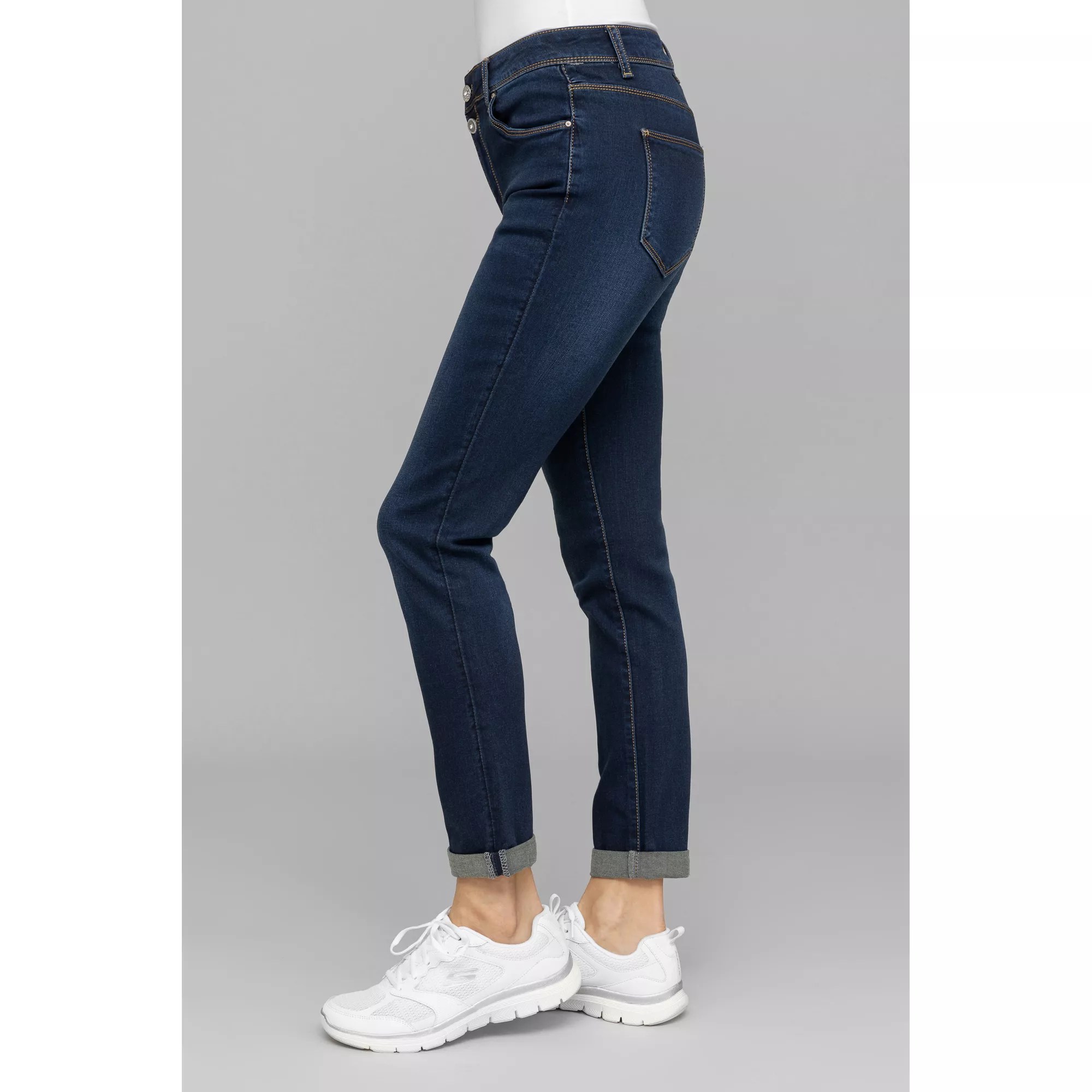 BWare DINE 'N' DANCE Jeanshose Salsa Zierknöpfe knöchellang QVC.de