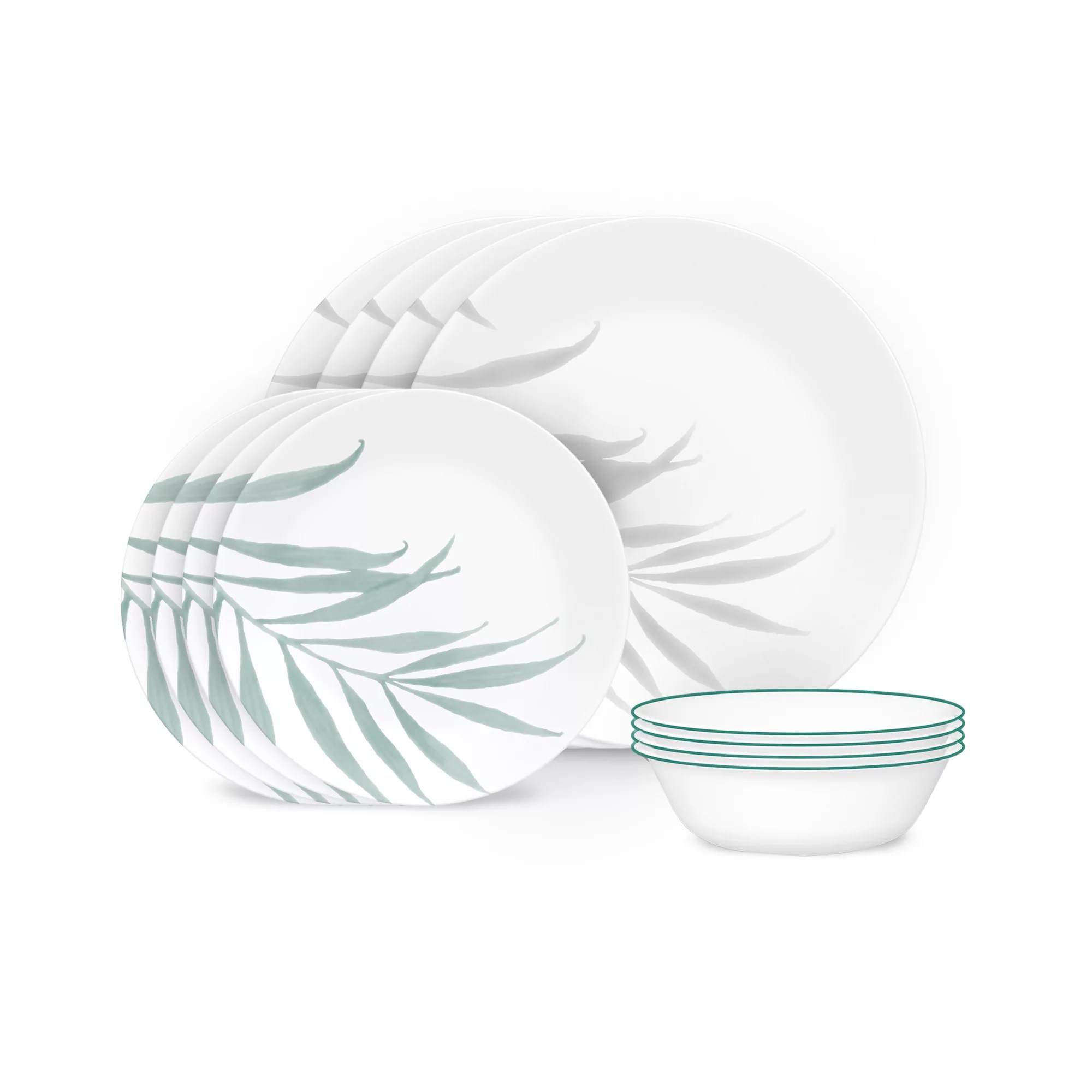 Corelle® Vitrelle Geschirr Set, 12tlg. für 4 Personen recyceltes Glas