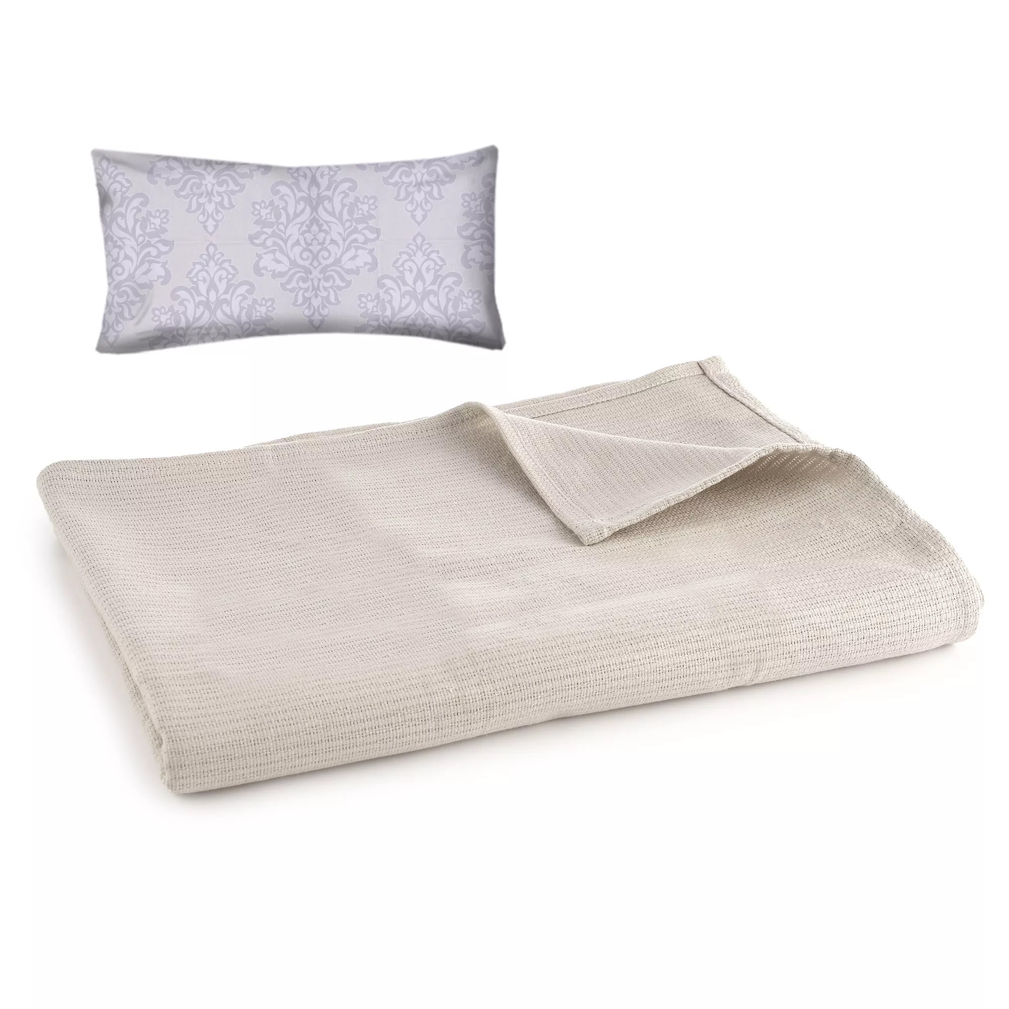 bedsie SommerSet Ornamente BaumwollDecke Kissenhülle 40x80cm QVC.de