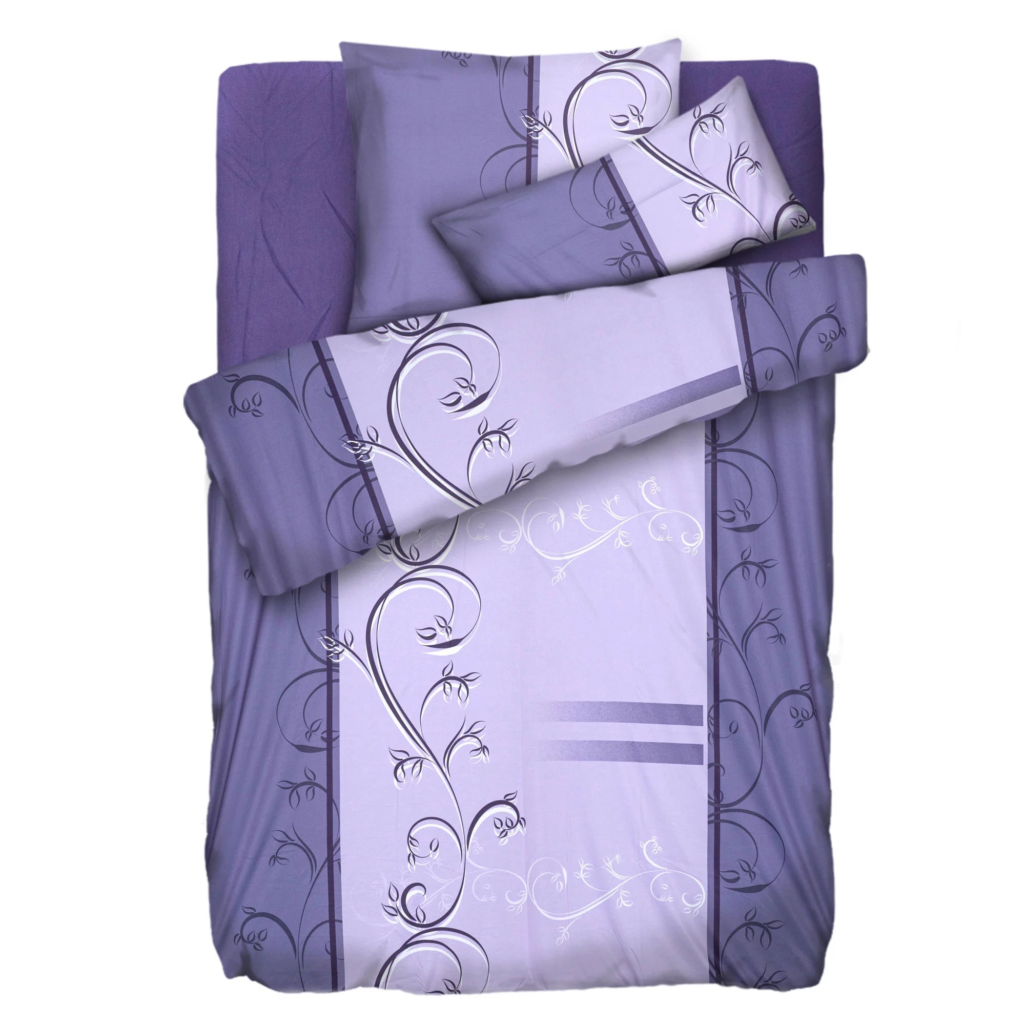 BWare JERYMOOD Bettwäsche Ranken Mikrofaser Jersey Einzelbett, 4tlg