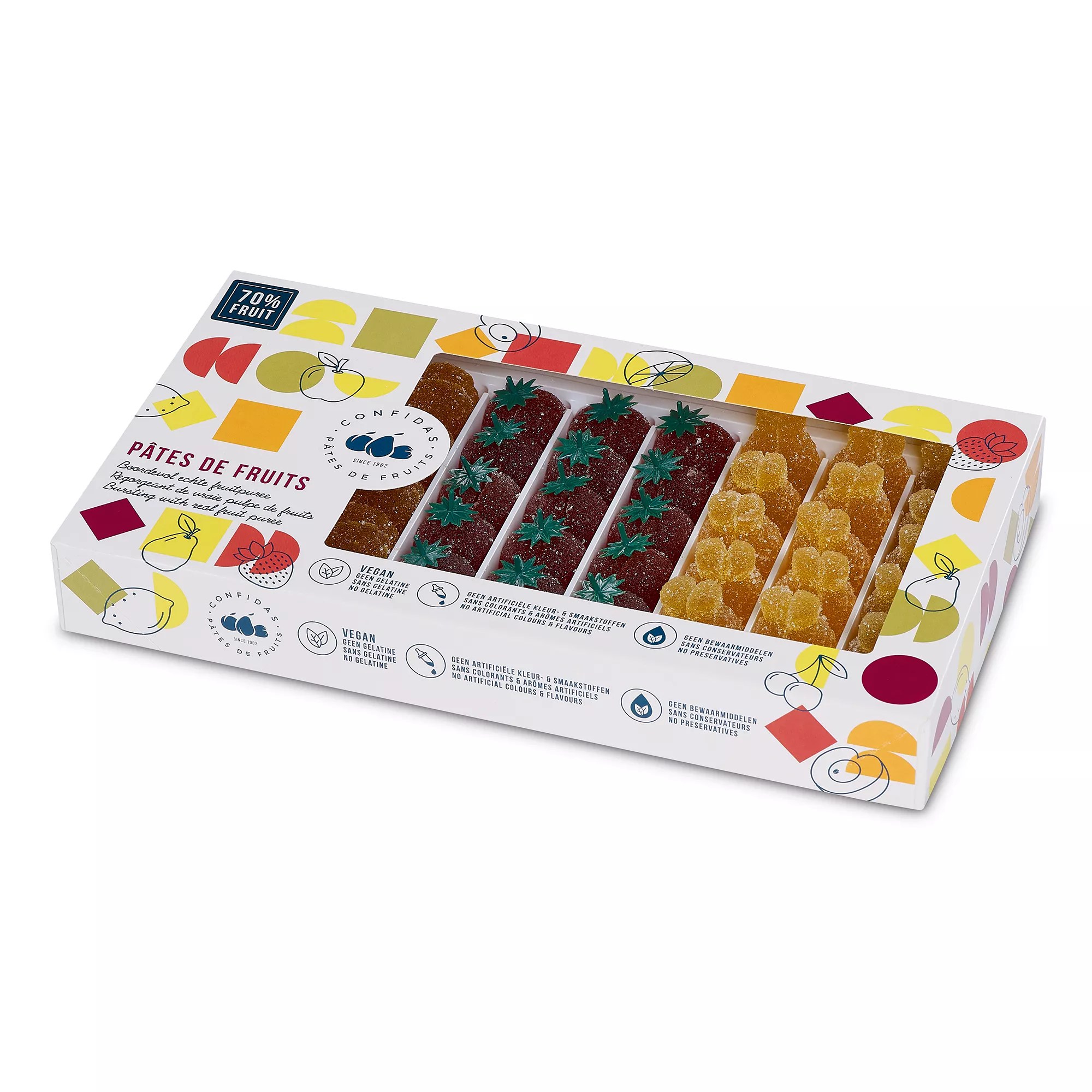 CONFIDAS PÂTES DE FRUITS Tropische Früchte 3 versch. Sorten Inhalt 1