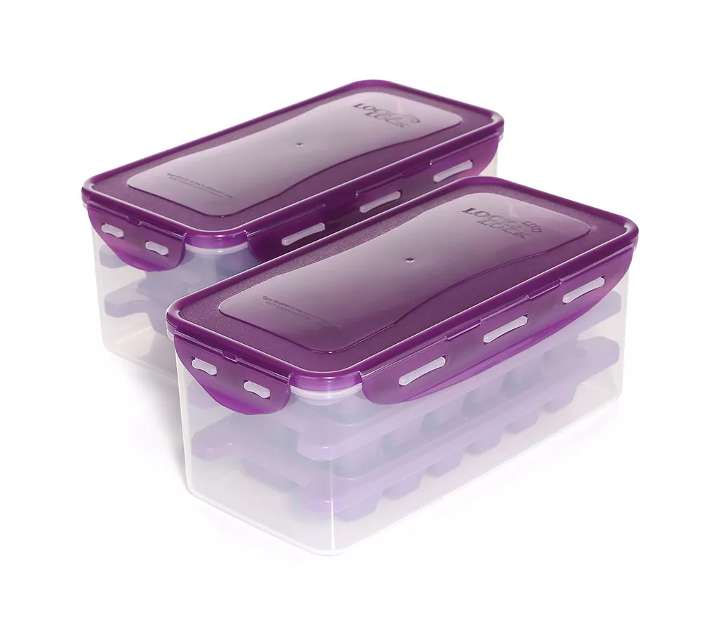 LOCK&LOCK Frischhaltedosen 6 Eiswürfelbereiter je 3,4l 2 Dosen QVC.de