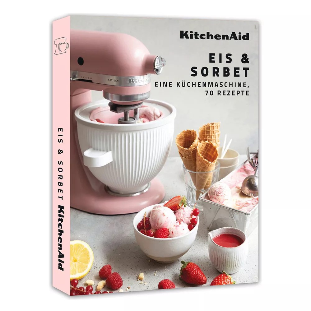 KITCHENAID® Speiseeisbereiter 5KSMICM inkl. Rezeptbuch 2tlg.Set QVC.de