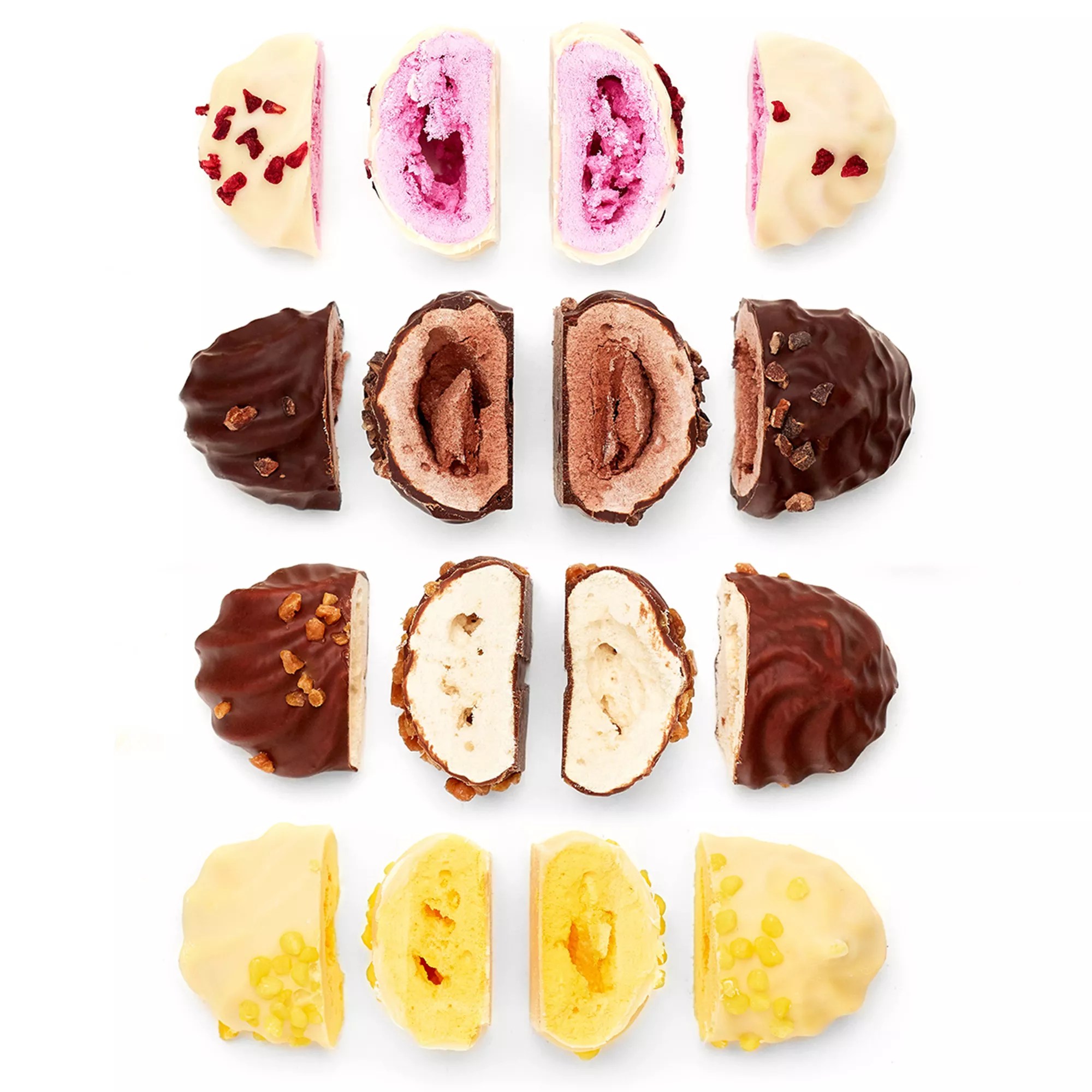 FLOWER & WHITE Meringue Riegel 4 Sorten, 16 Stück handgefertigt Inhalt