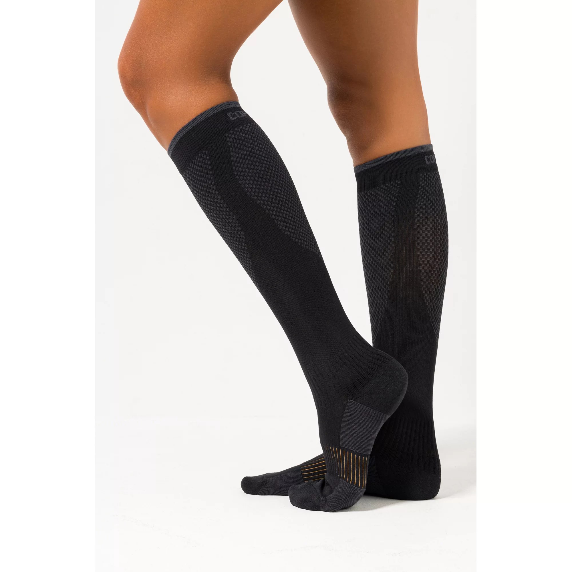 COPPER fit™ Stützstrümpfe kniehoch gepolstertes Fußbett 2 Paar QVC.de