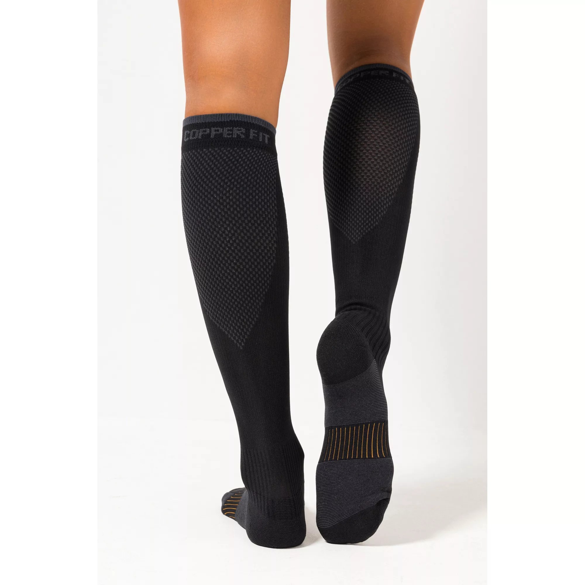 COPPER fit™ Stützstrümpfe kniehoch gepolstertes Fußbett 2 Paar QVC.de