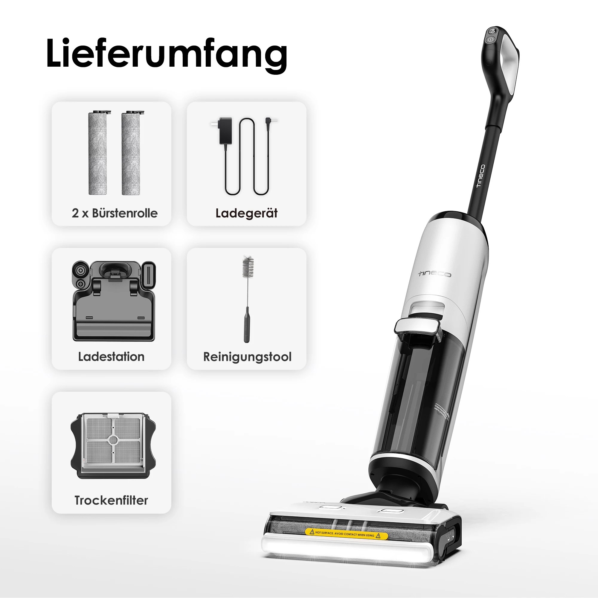 TINECO NassTrockensauger mit Dampfreinigung Floor One S7 Steam Plus