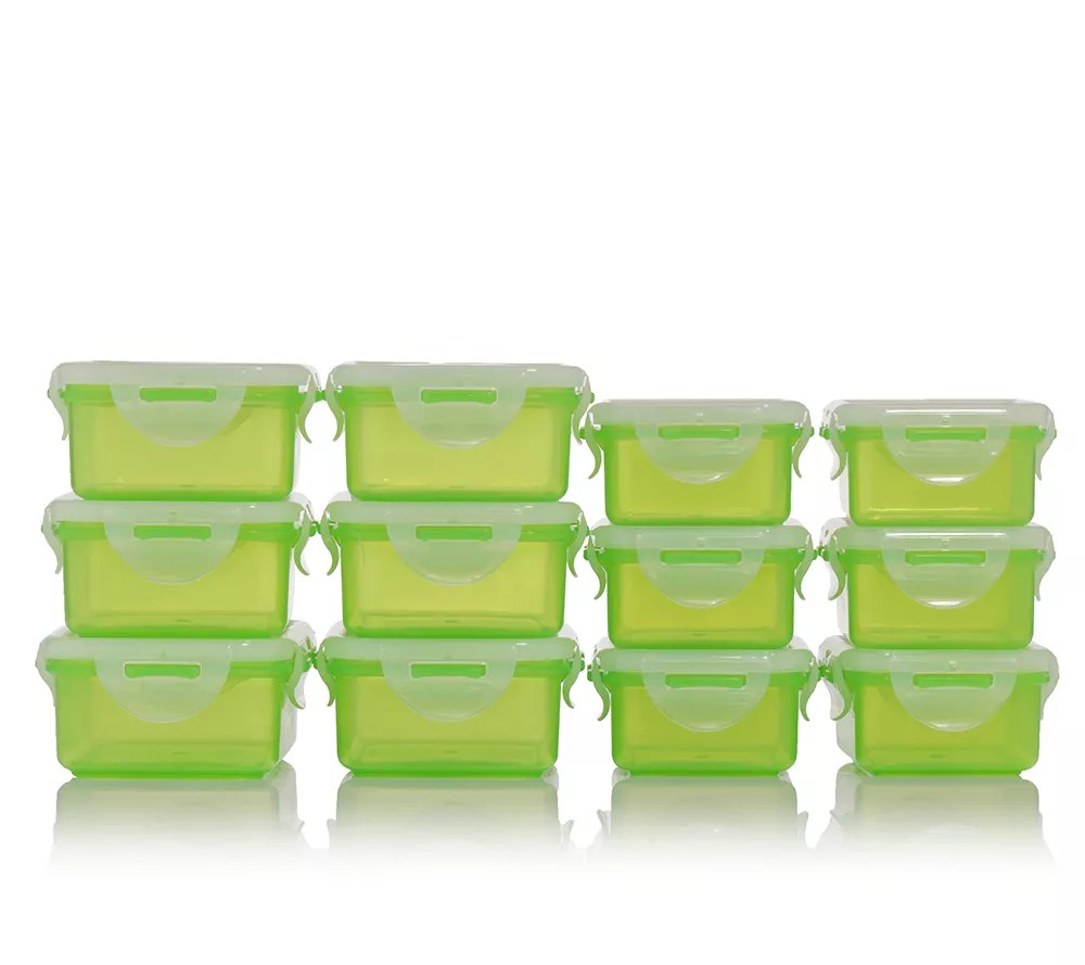 LOCK&LOCK Frischhaltedosen rechteckig 180ml350ml 12 Dosen QVC.de