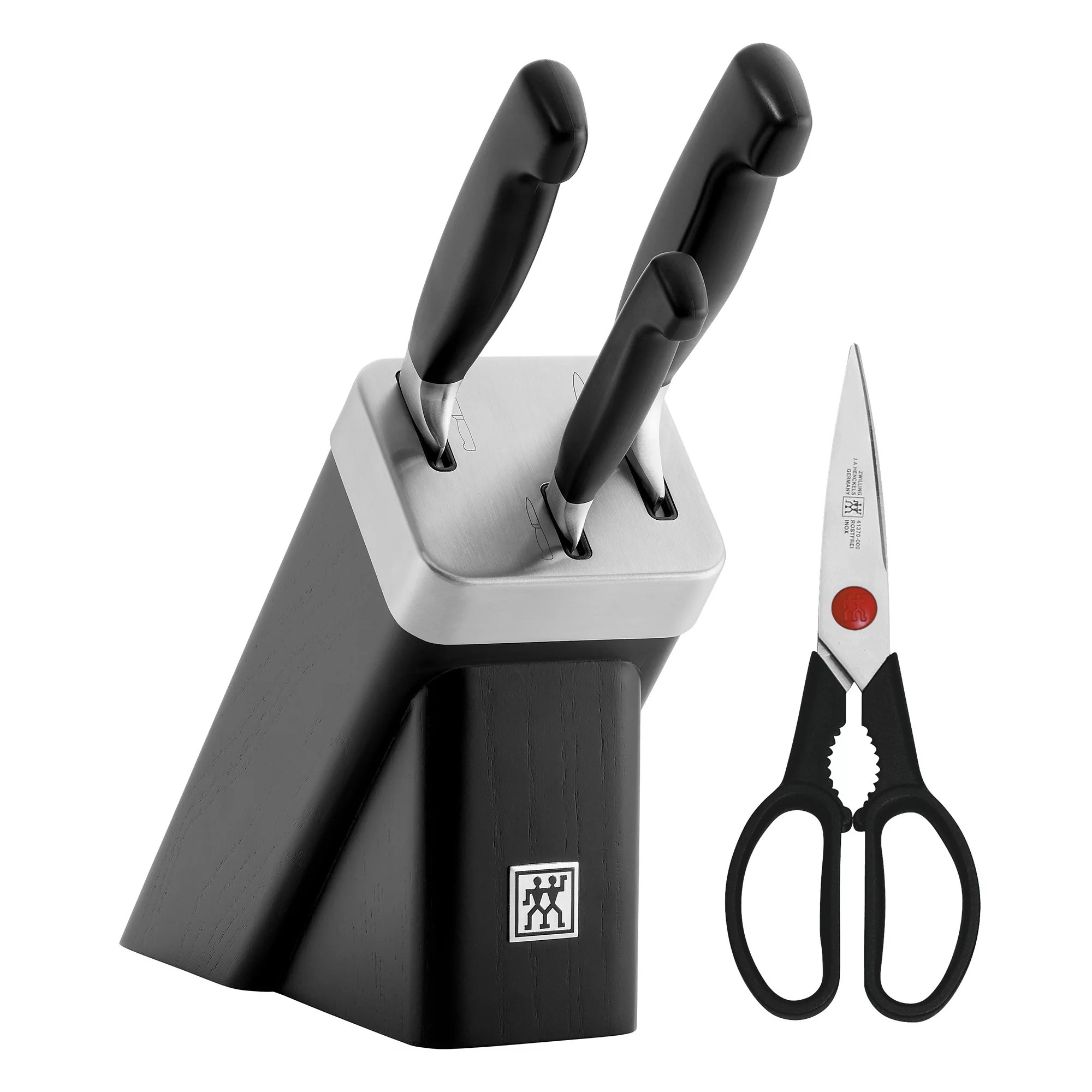ZWILLING® Messerblock selbstschärfend 3 Messer & Schere QVC.de