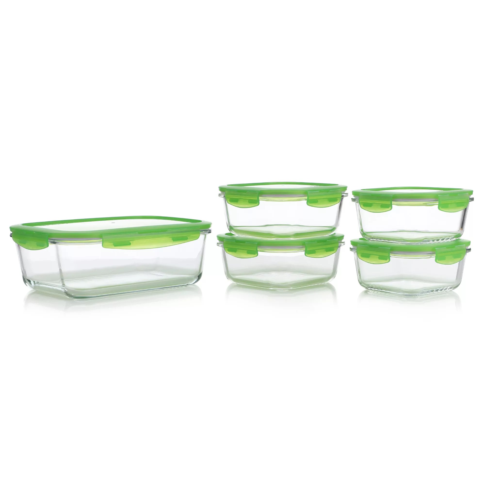 LocknLock 5 Frischhaltedosen Borosilikatglas 500ml2l QVC.de