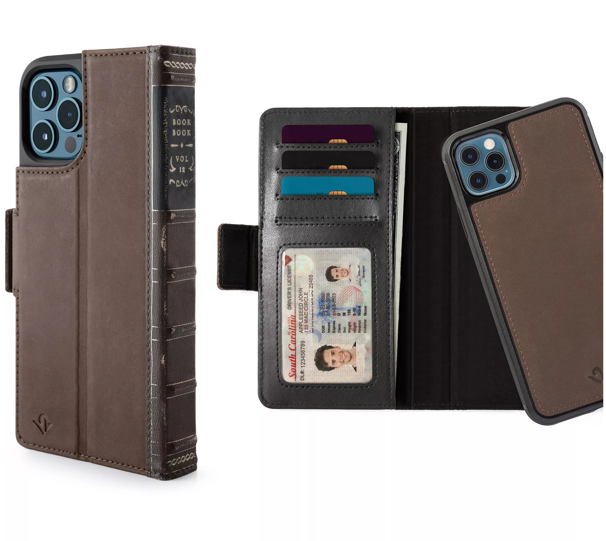 Twelve South BookBook Case for iPhone 12 & 12 Pro/Pro Max/Mini