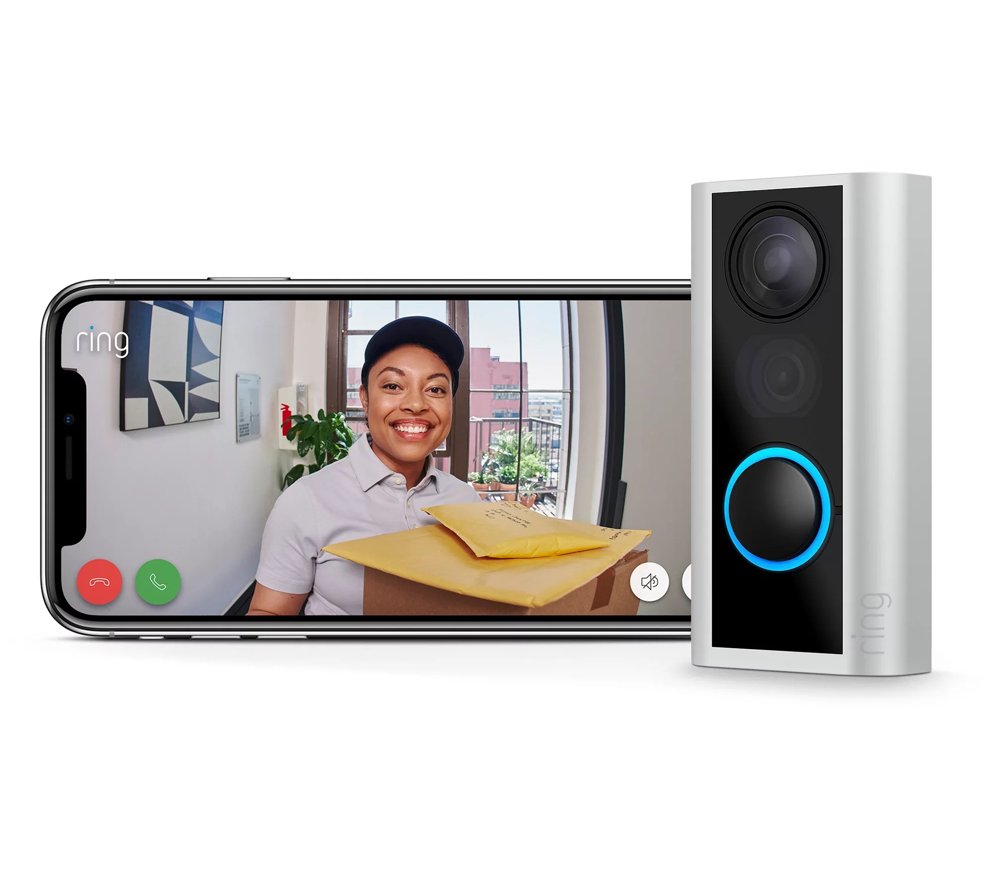Ring Peephole Doorbell Cam w/ TwoWay Talk, Chime Pro & 3Yr Warranty