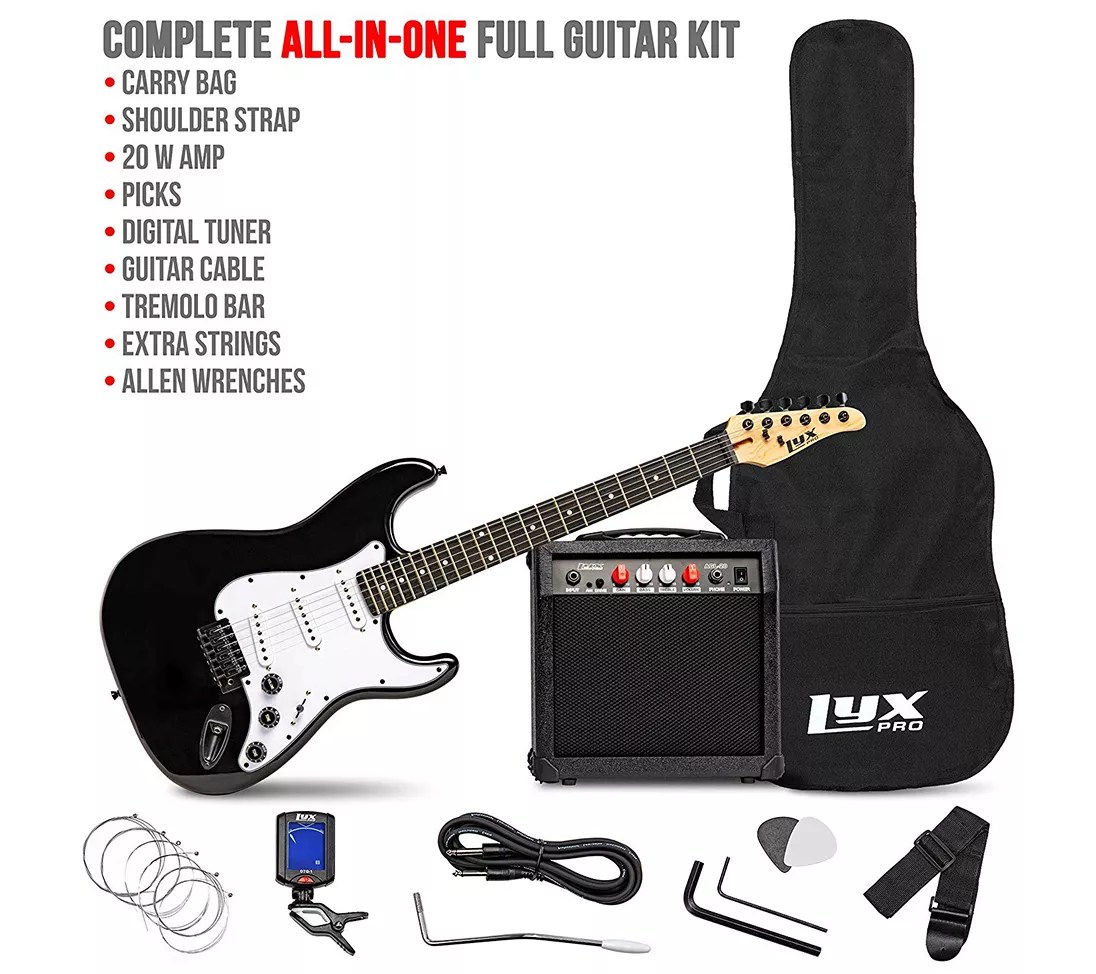 LyxPro 39" Electric Stratocaster Guitar & Starter Kit