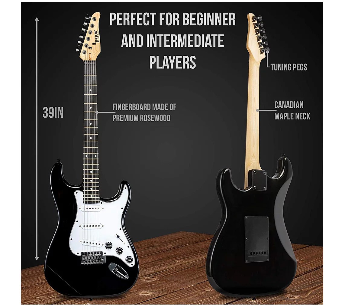 LyxPro 39" Electric Stratocaster Guitar & Starter Kit