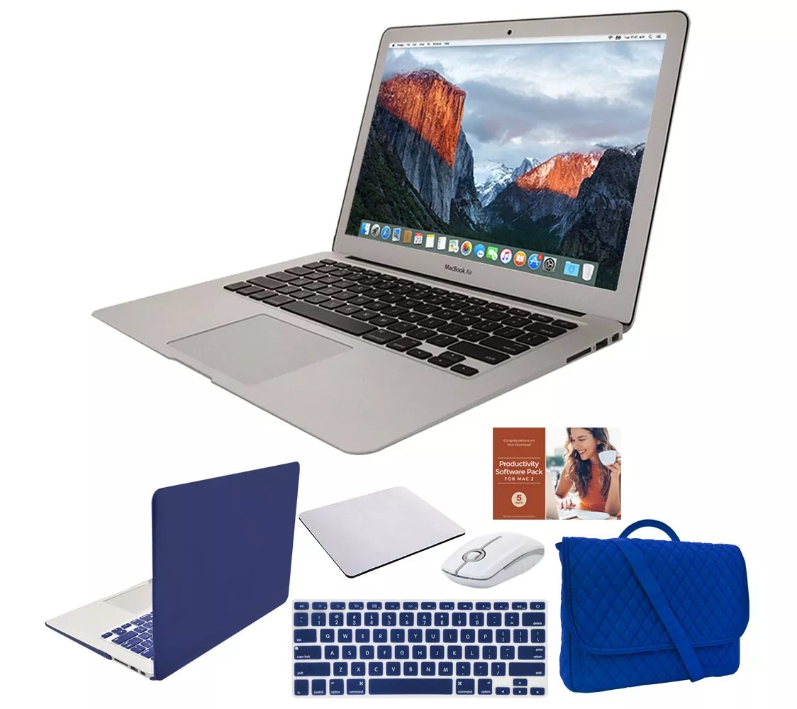Apple MacBook Air 13" Laptop with Clip Case, Wireless Mouse and