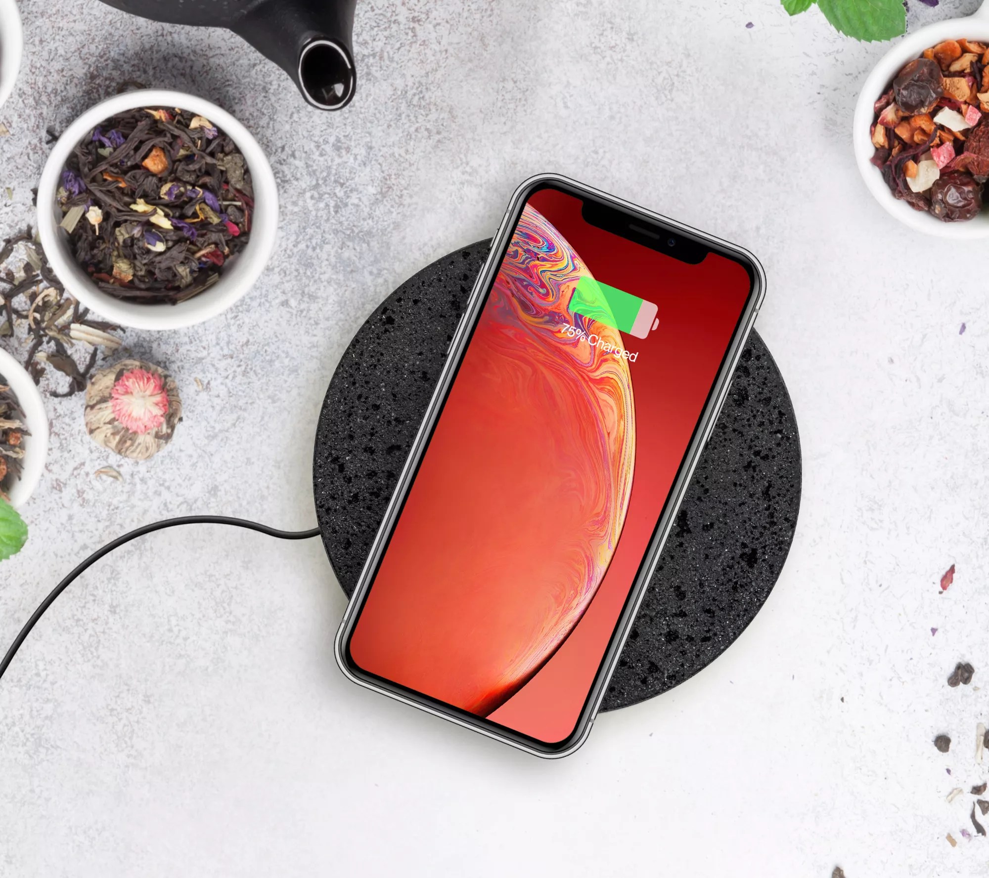Einova Wireless Charging Stone with 10W Fast Charging - QVC.com