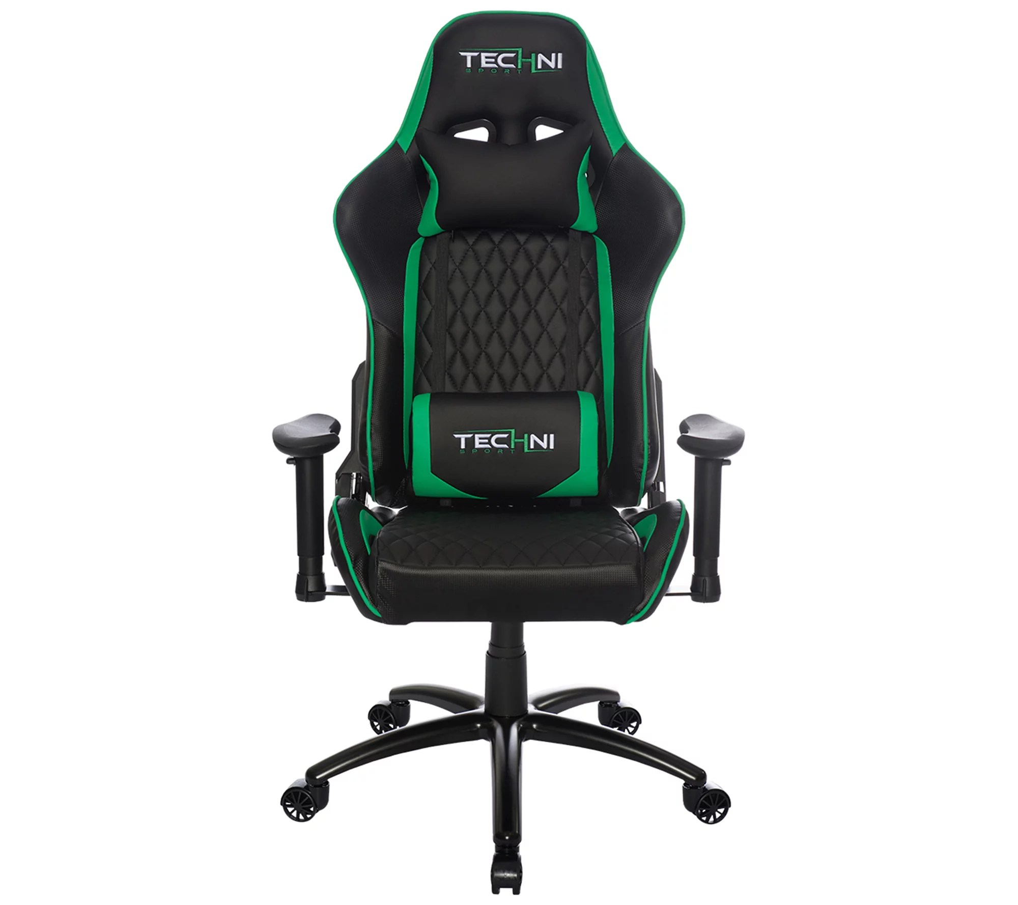 Techni Sport Ultimate Recline Green high back Gaming Chair