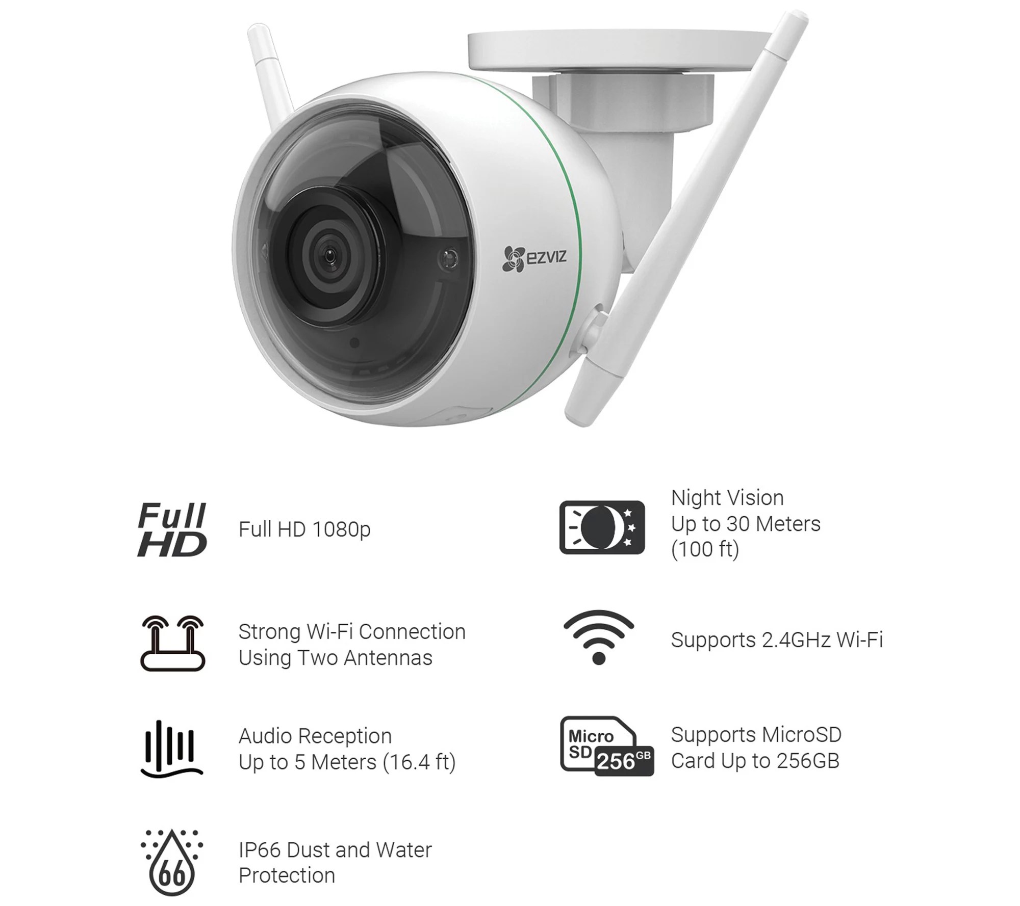 EZVIZ C3WN 1080p Outdoor WiFi Security Camera,Set of 4