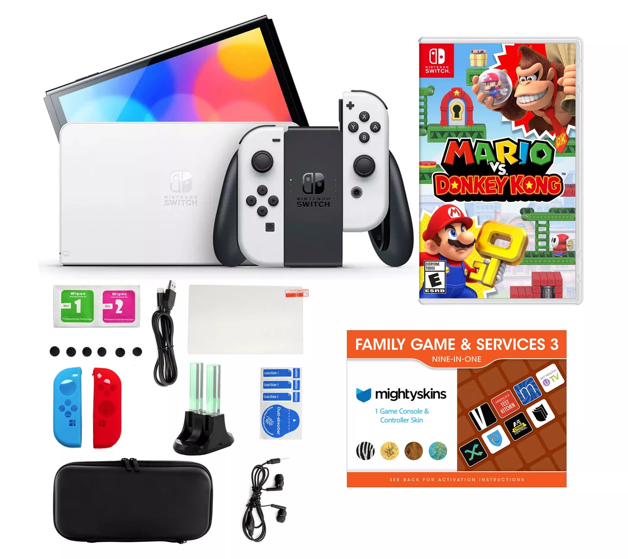 Nintendo Switch OLED 64GB with Mario vs DonkeyKong Bundle