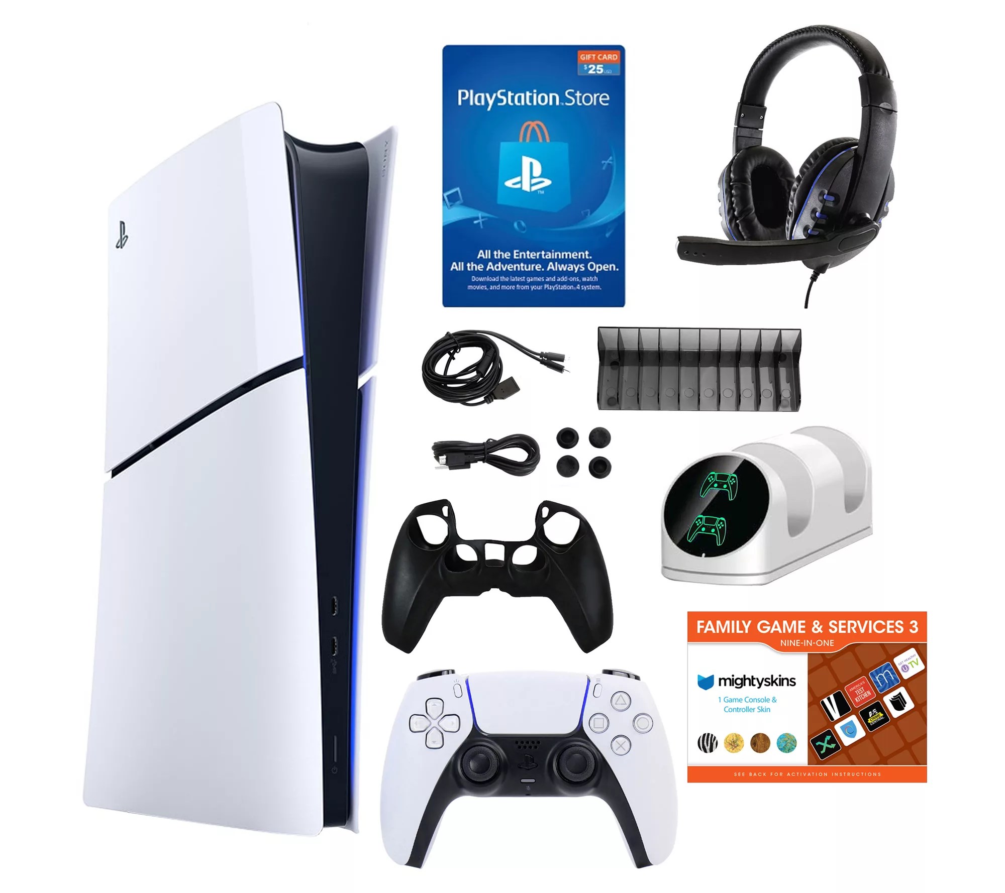 PS5 Slim Digital 1TB Console with PSN GiftCard Bundle