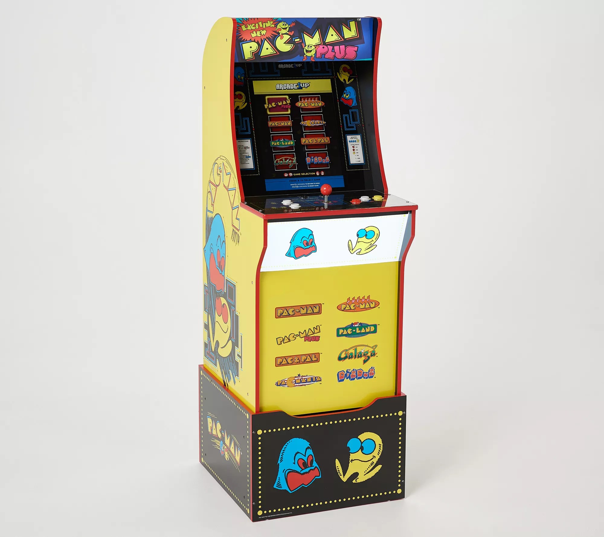 Arcade1Up 8 in 1 PacMan Home Arcade Machine with Riser