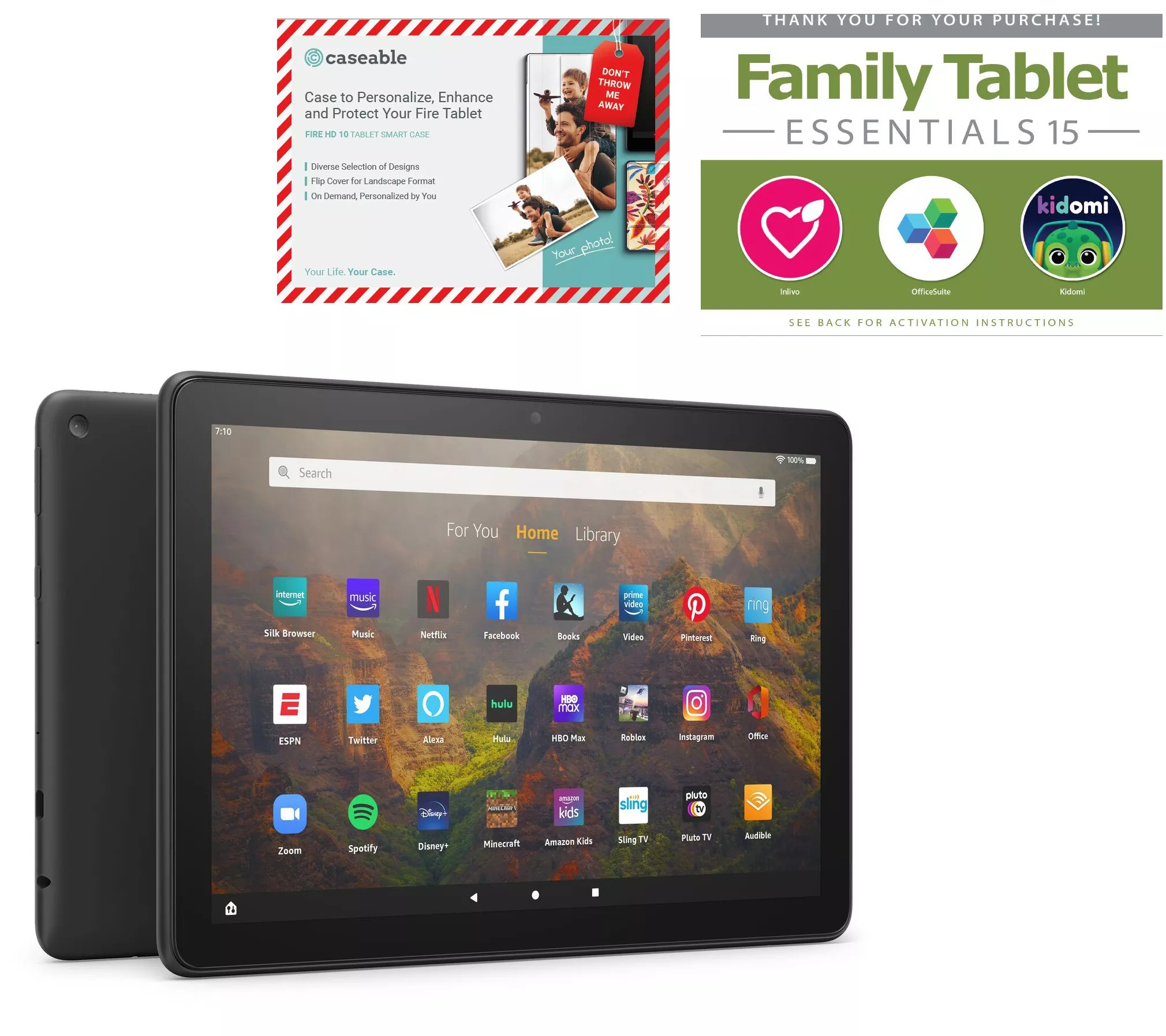 AllNEW Amazon Fire 10" 64GB WiFi Tablet with Software & Case Voucher