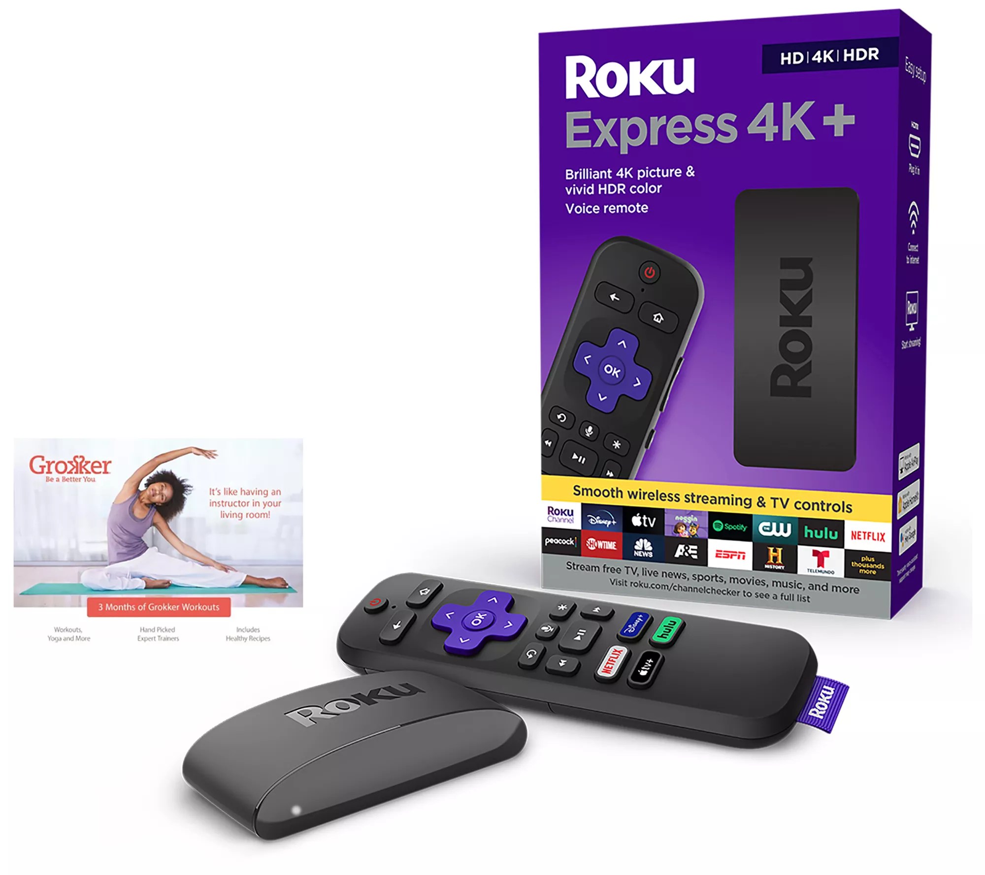 Roku Express 4K Streaming Device w/ Roku Voice Remote and Voucher