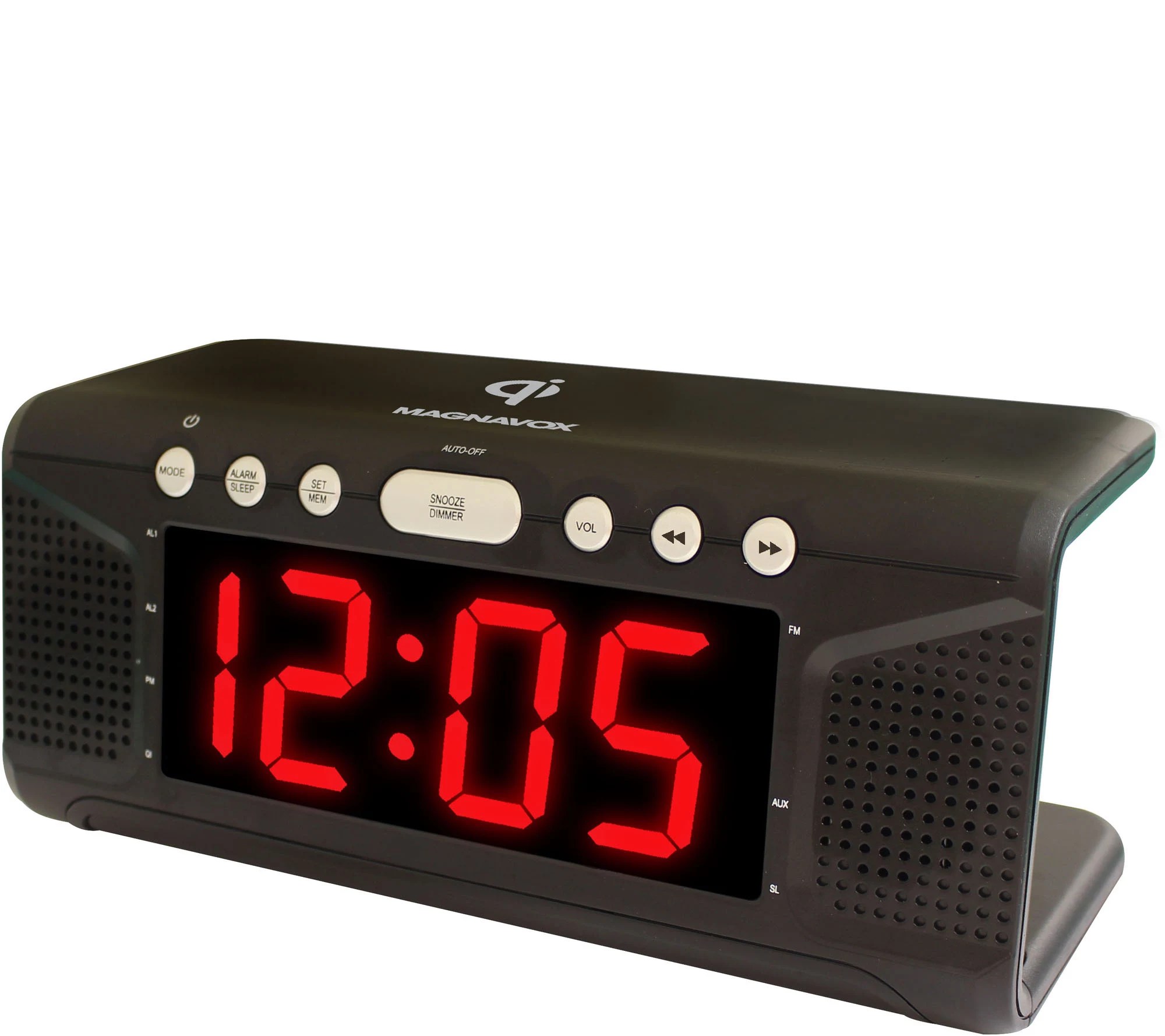 Magnavox Dual Alarm Clock Radio w/ Wireless Phone Charging