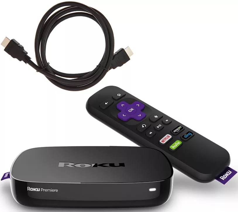 Roku Premiere 4K Ultra HD Media Streaming Device with 5ft HDMI Cable