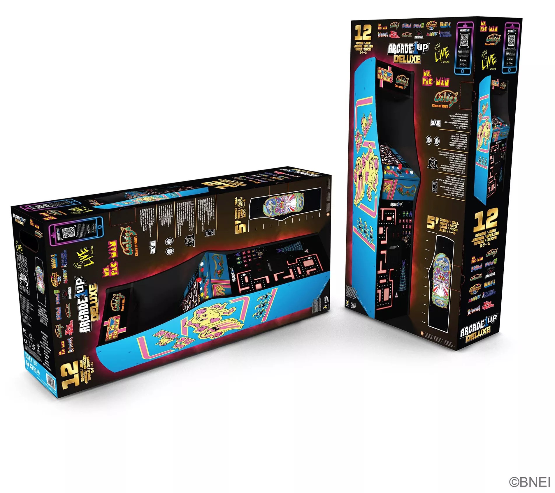 Arcade1Up Ms. PacMan Deluxe Arcade(12 Games)