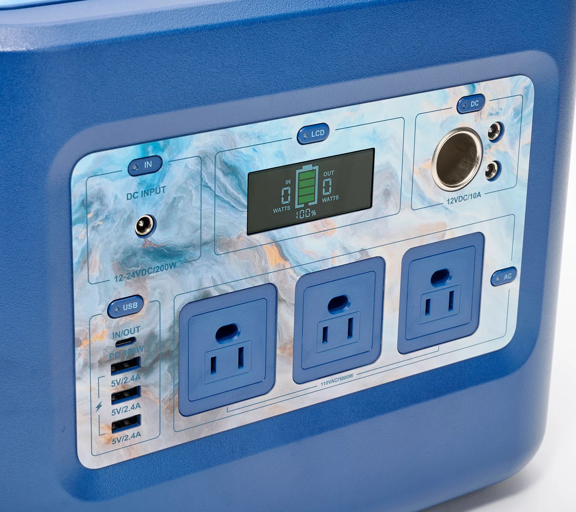 HALO 1000Wh Portable Power Station with 10 Outlets & 100W Solar Panel